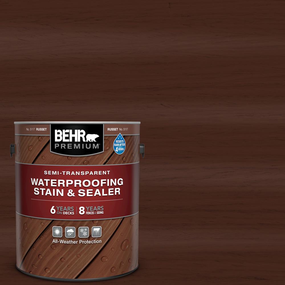 BEHR Premium 1 gal. #ST-117 Russet Semi-Transparent ...