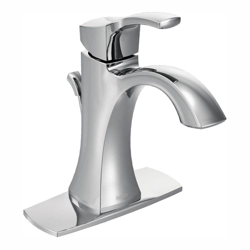 Moen Voss Single Hole Single Handle High Arc Bathroom Faucet In