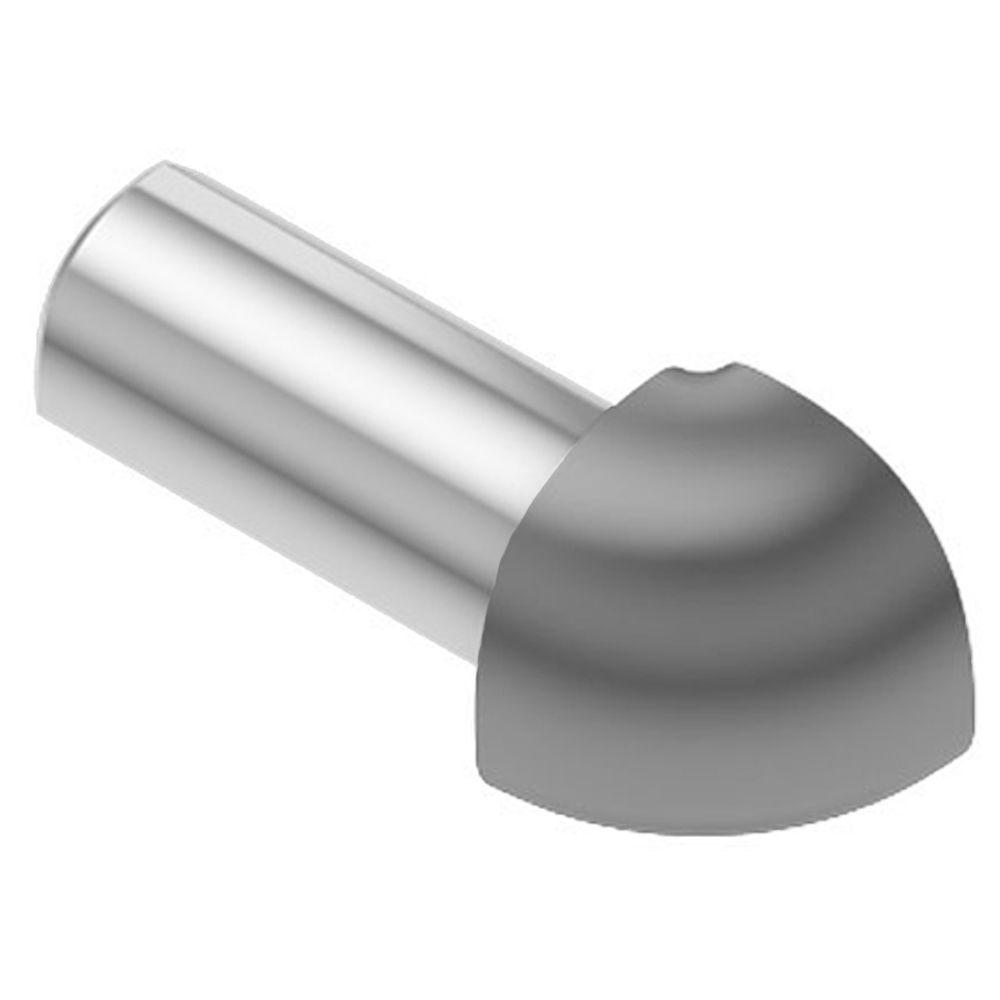 Schluter Rondec Grey Color-Coated Aluminum 1/2 in. x 1 in. Metal 90 Degree Outside Corner