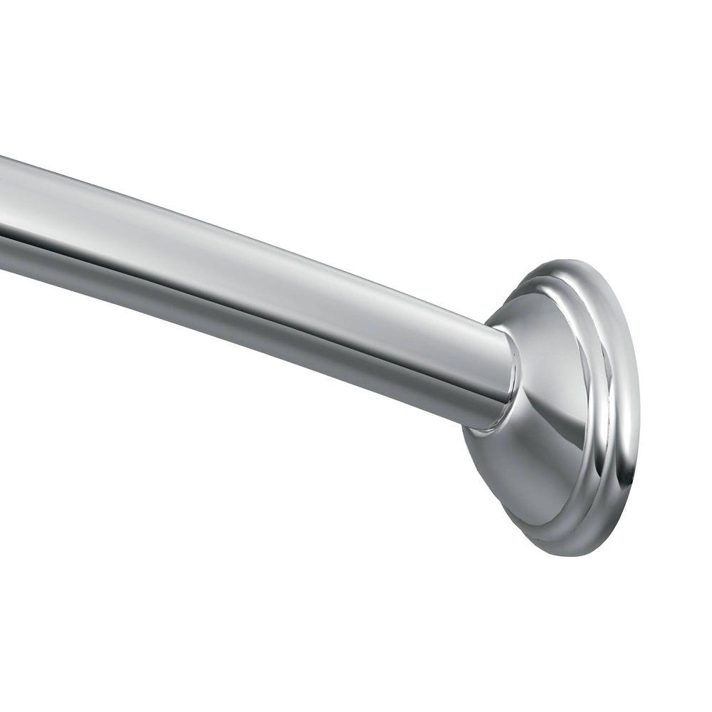 MOEN 60 in. Decorative Curved Shower Rod in ChromeCSR2155CH The Home