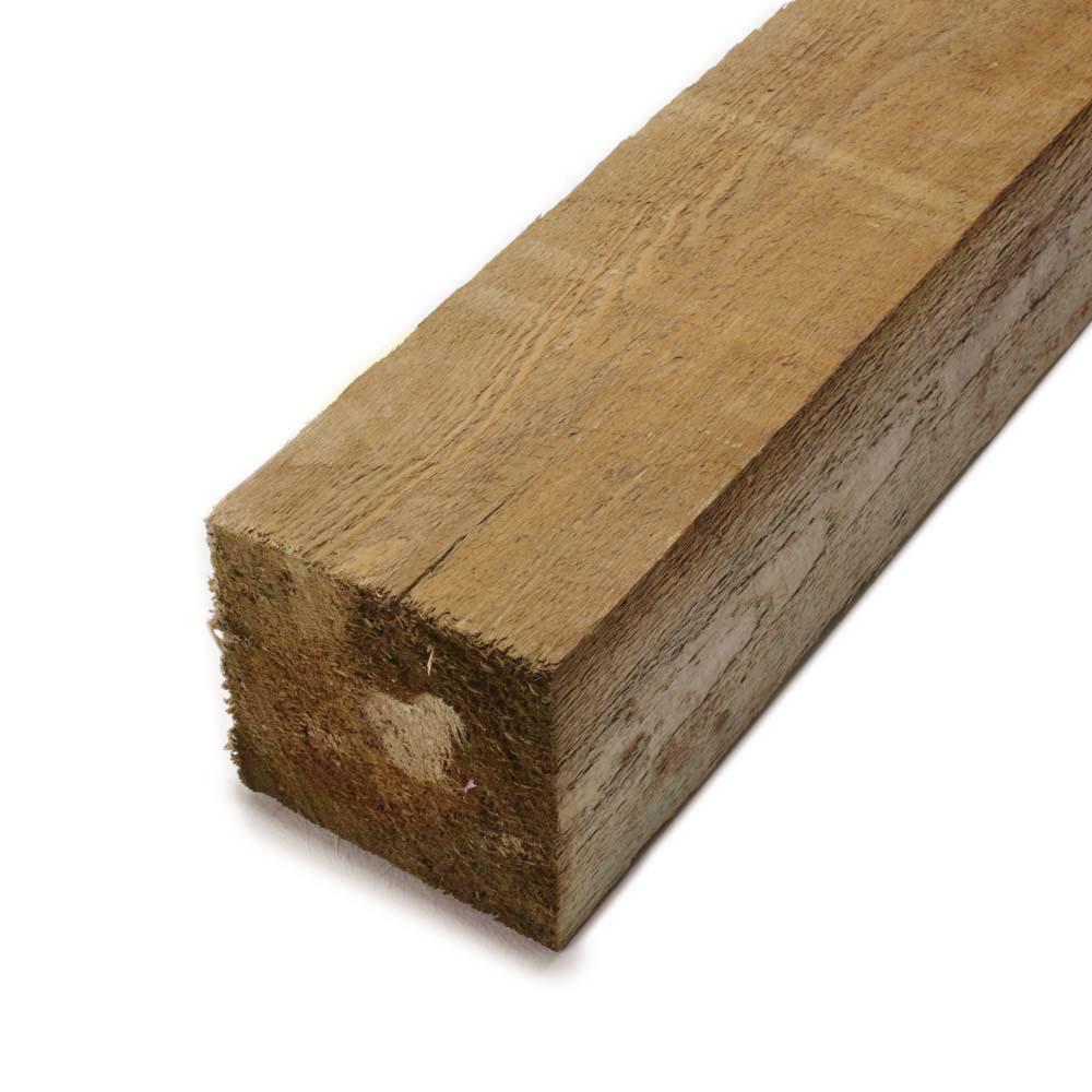 6 in. x 6 in. x 8 ft. Rough Pressure-Treated Timber-362779 - The Home Depot