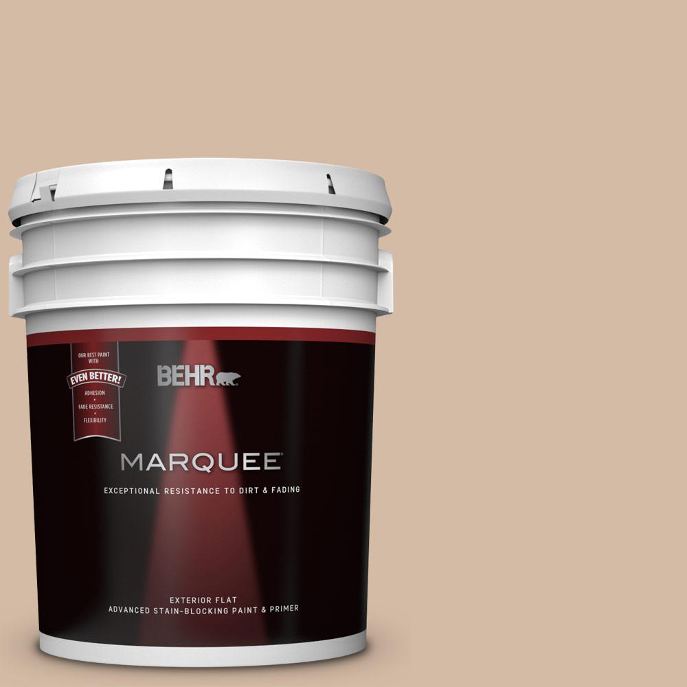 BEHR MARQUEE 5 gal. 290E3 Classic Taupe Flat Exterior Paint and Primer in One445405 The
