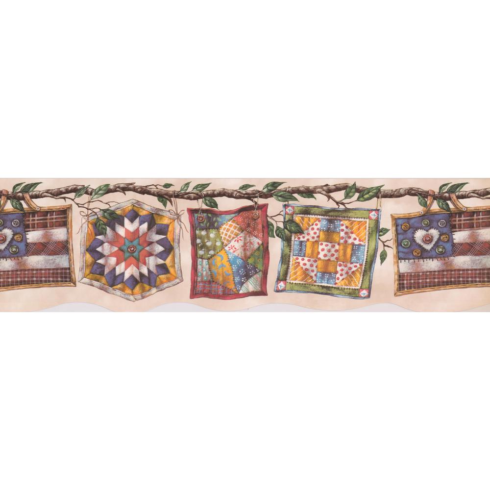 Retro Art Retro Colorful Kitchen Towels Drying On The Vine Coconut