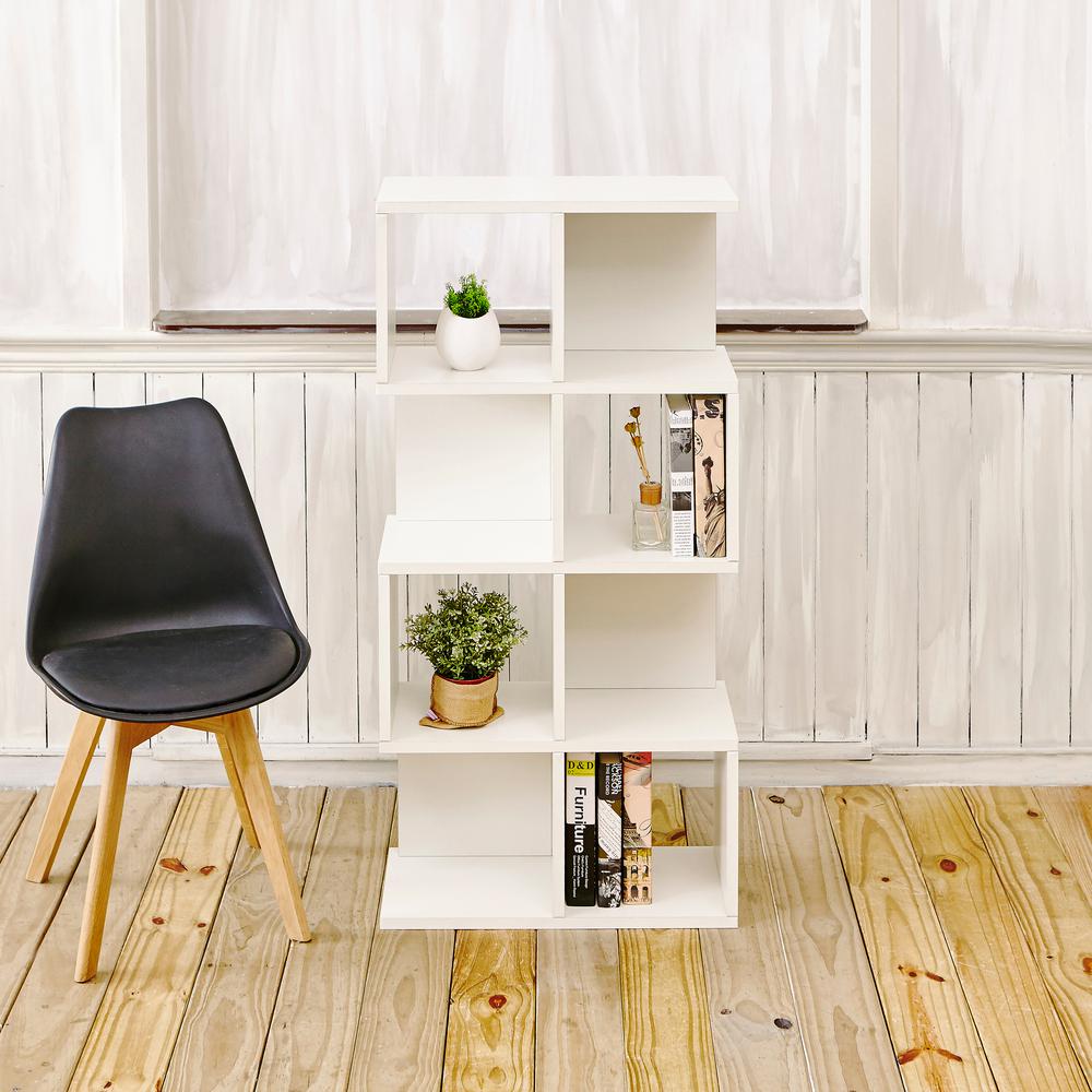 Way Basics Malibu Eco zBoard Tool Free Assembly White Open BookcaseWB