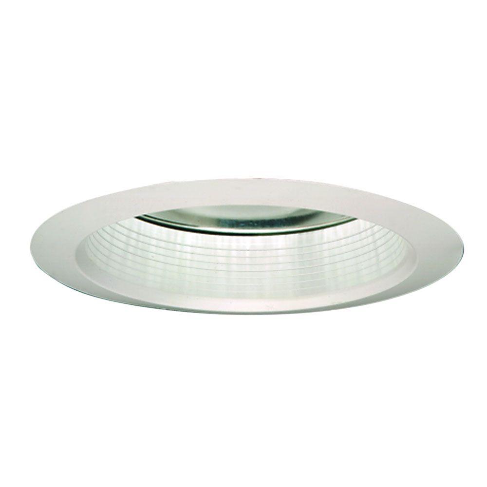 White Recessed Ceiling Light Baffle Trim 6-Pack Halo 410W-6PK 6 in
