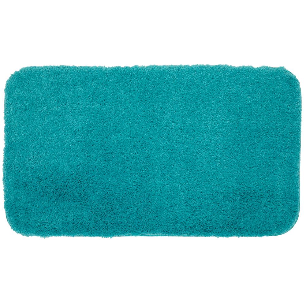 Mohawk Home Pure Perfection Turquoise 17 In X 24 In Nylon Bath Rug 288692 The Home Depot