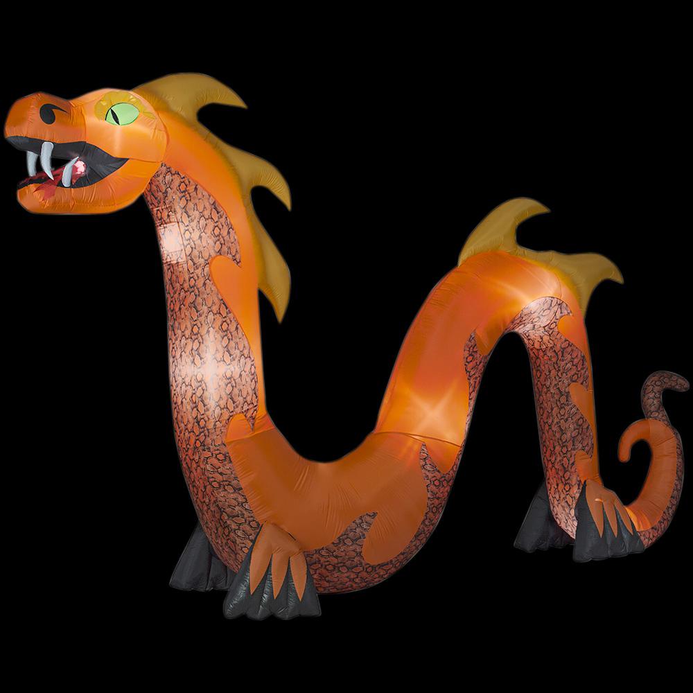  Home Accents Holiday 16 ft Colossal Orange Serpent with 