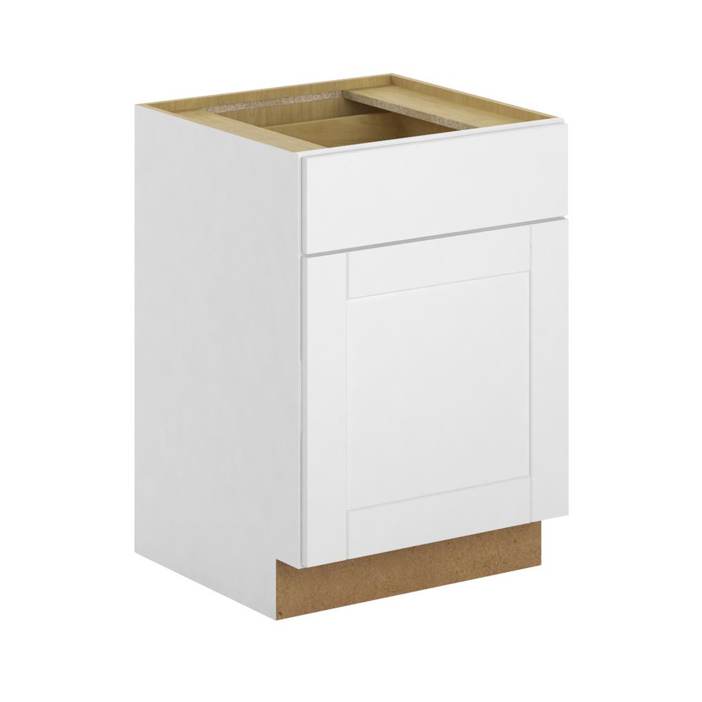 Prepac Elite White 36 In H X 16 W 24 D Base Cabinet With Princeton Shaker Assembled 24x34 5x24 In Base Cabinet With Soft Close Drawer
