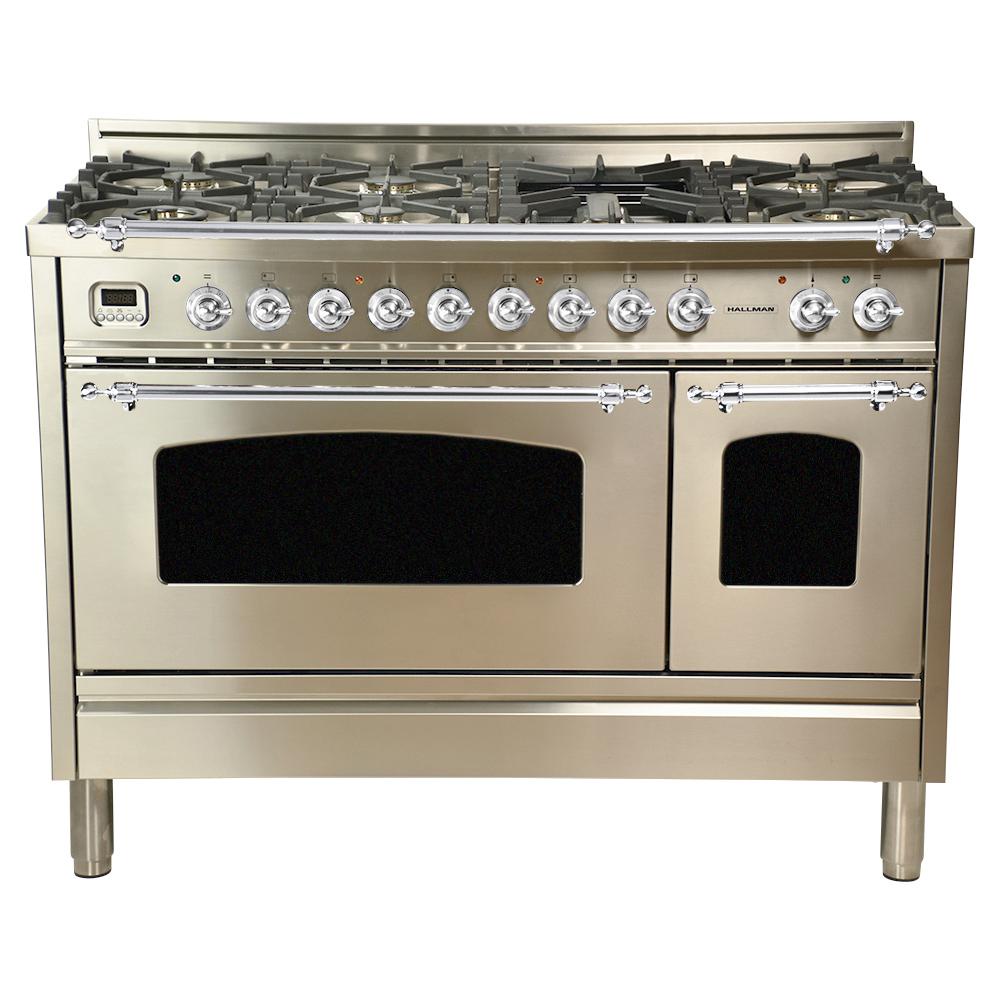 hallman double oven range
