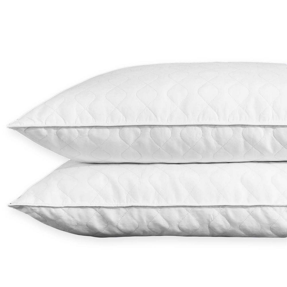 Pure Down Puredown Quilted White Goose Feather and Down Pillow, King