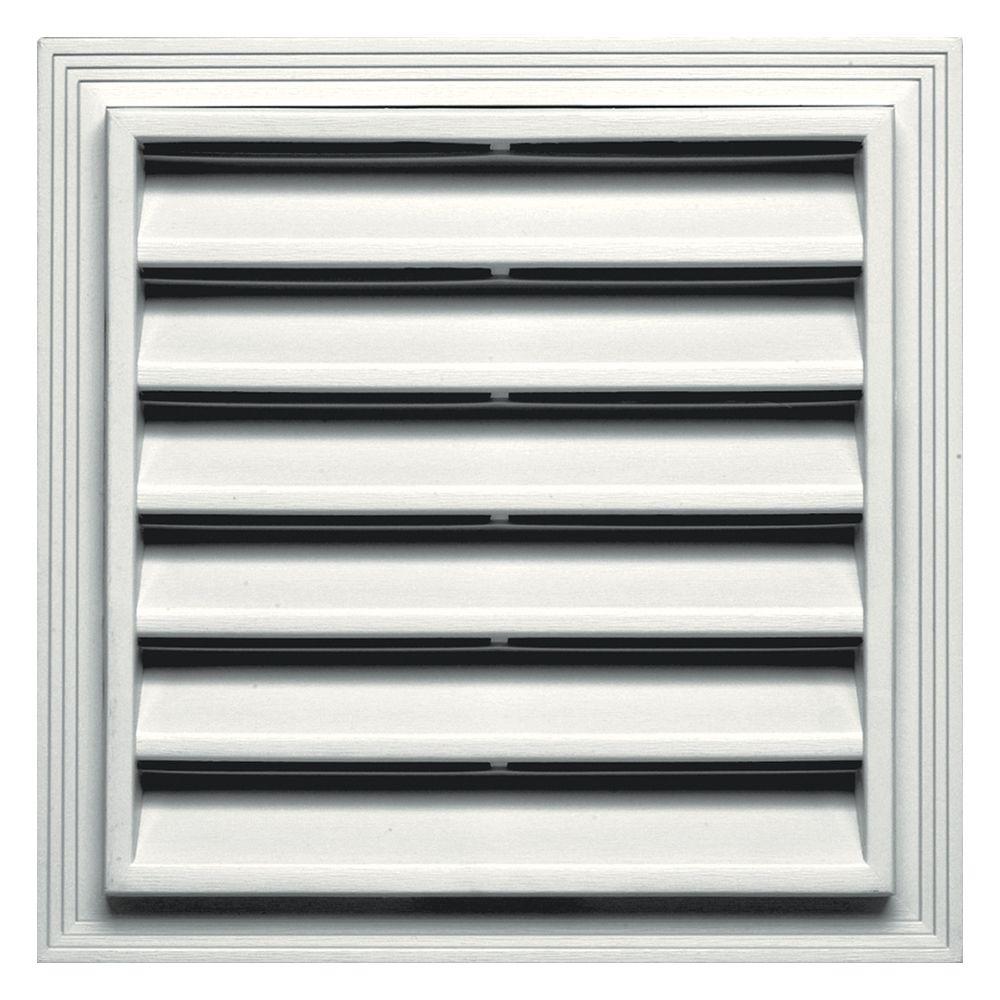 Master Flow 12 in. x 12 in. Plastic Wall Louver Static Vent in WhiteSL12x12 The Home Depot