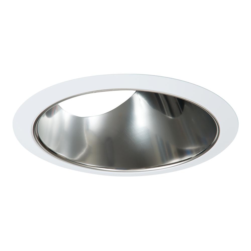 6 In Slope Ceiling White With Clear Specular Reflector Recessed Trim 6 In Slope Ceiling White With Clear Specular Reflector Recessed Trim