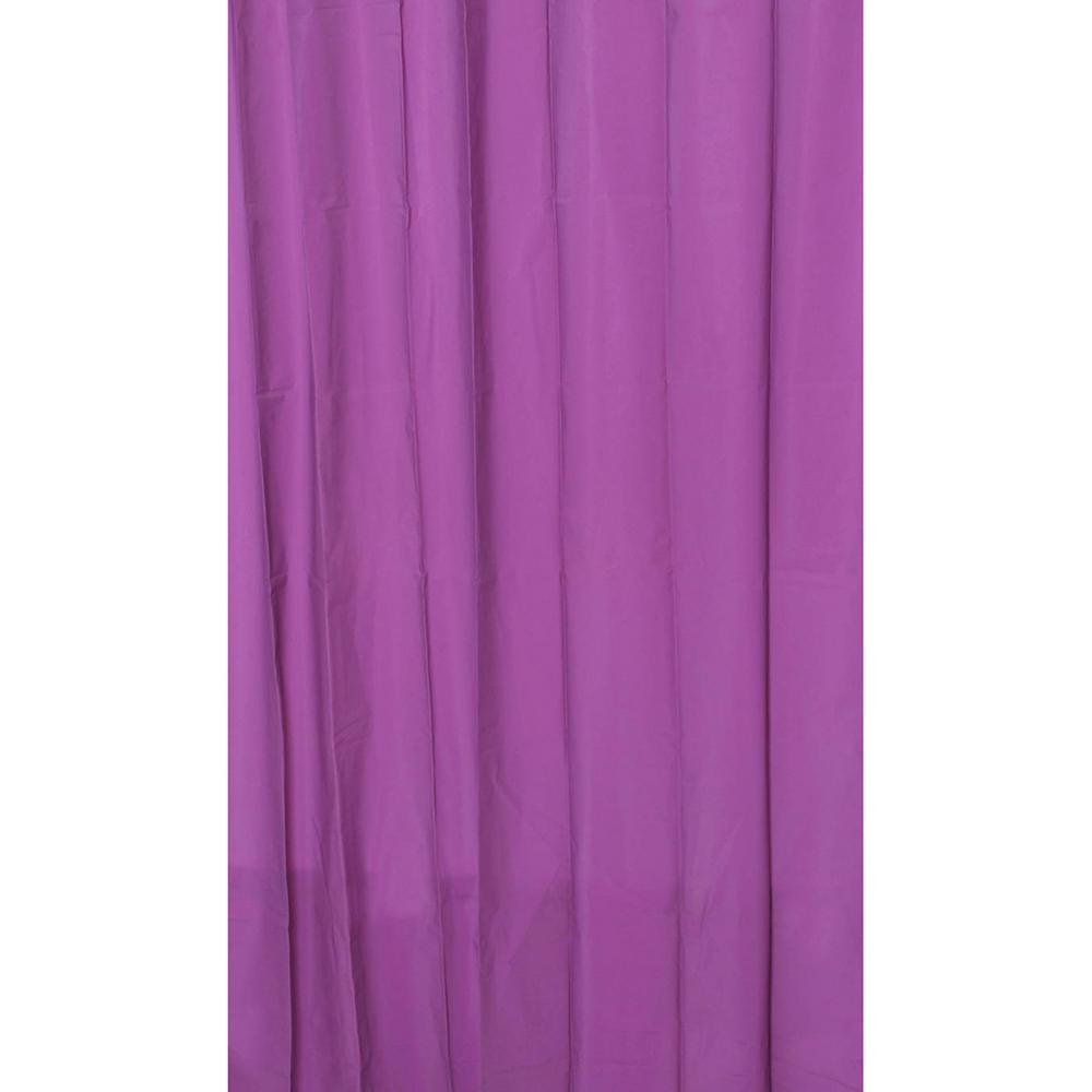 Eva 71 In X 79 In Purple Solid Bath Shower Curtain 1101170 The