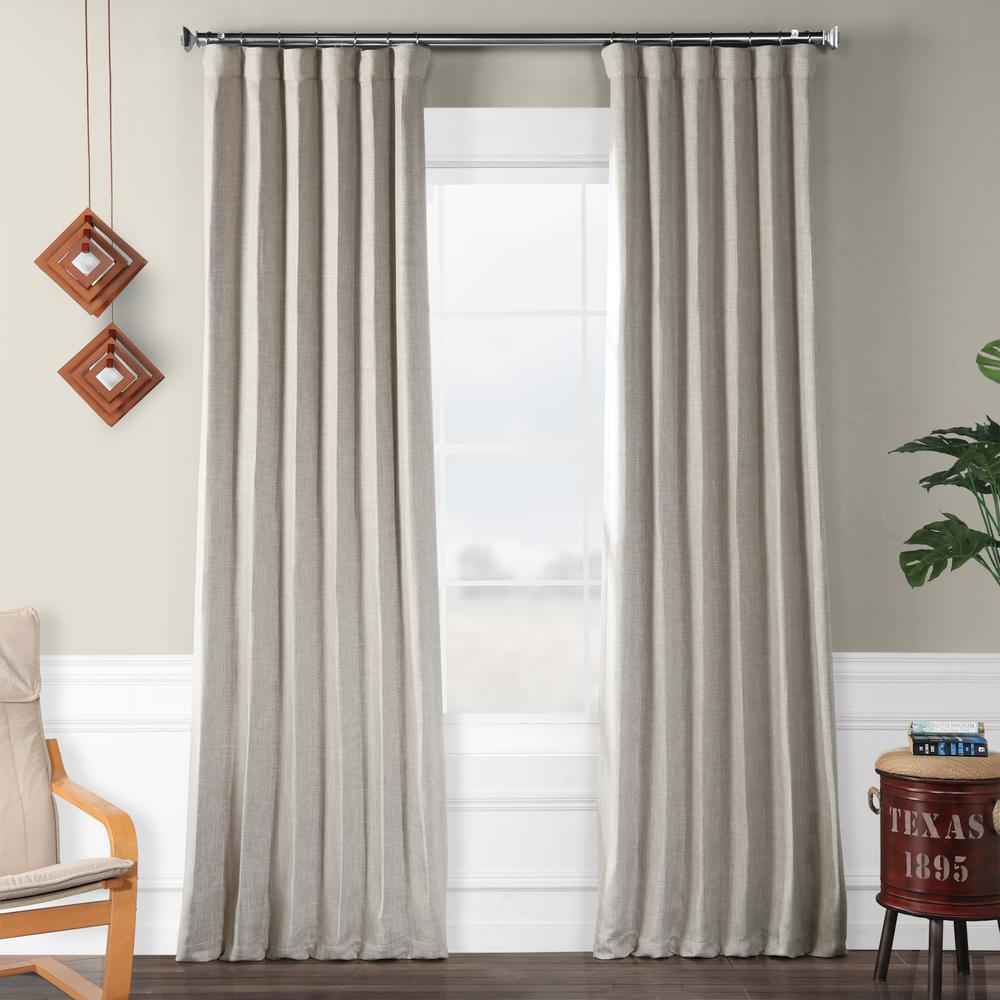 Exclusive Fabrics Furnishings Clay Beige Faux Linen Blackout