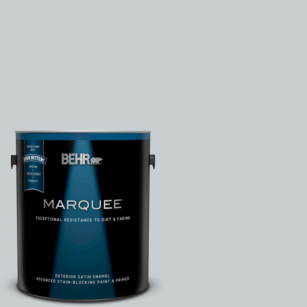 BEHR MARQUEE 1 gal. 760E2 Manhattan Mist Satin Enamel Exterior Paint and Primer in One945001