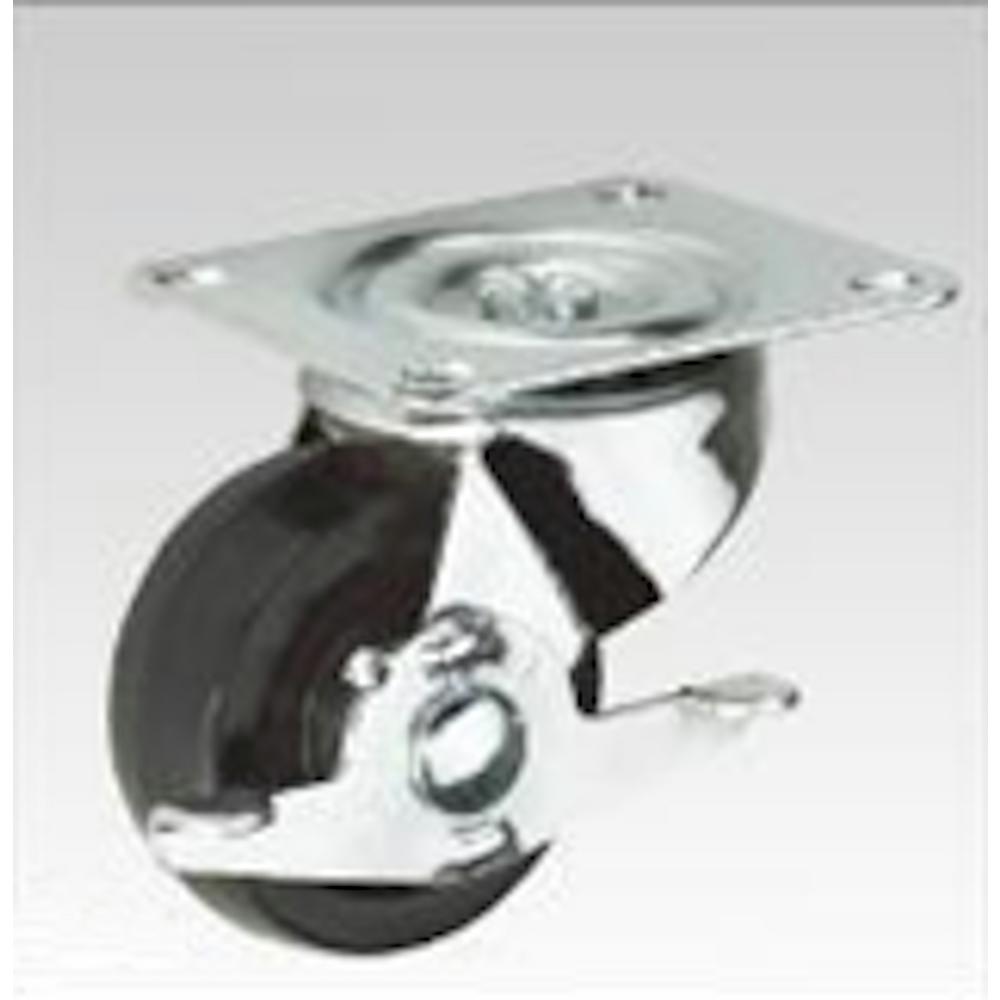 WEN 2.5 in. 175 lbs. Capacity Rubber SingleBearing Swivel Plate Caster
