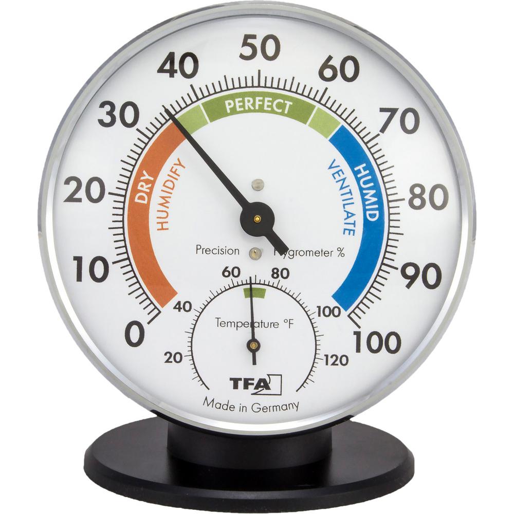 TFA TableStand Chrome Thermo-Hygrometer 