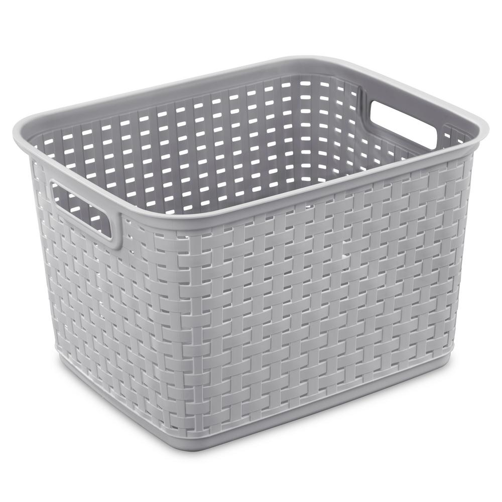 plastic basket with lid