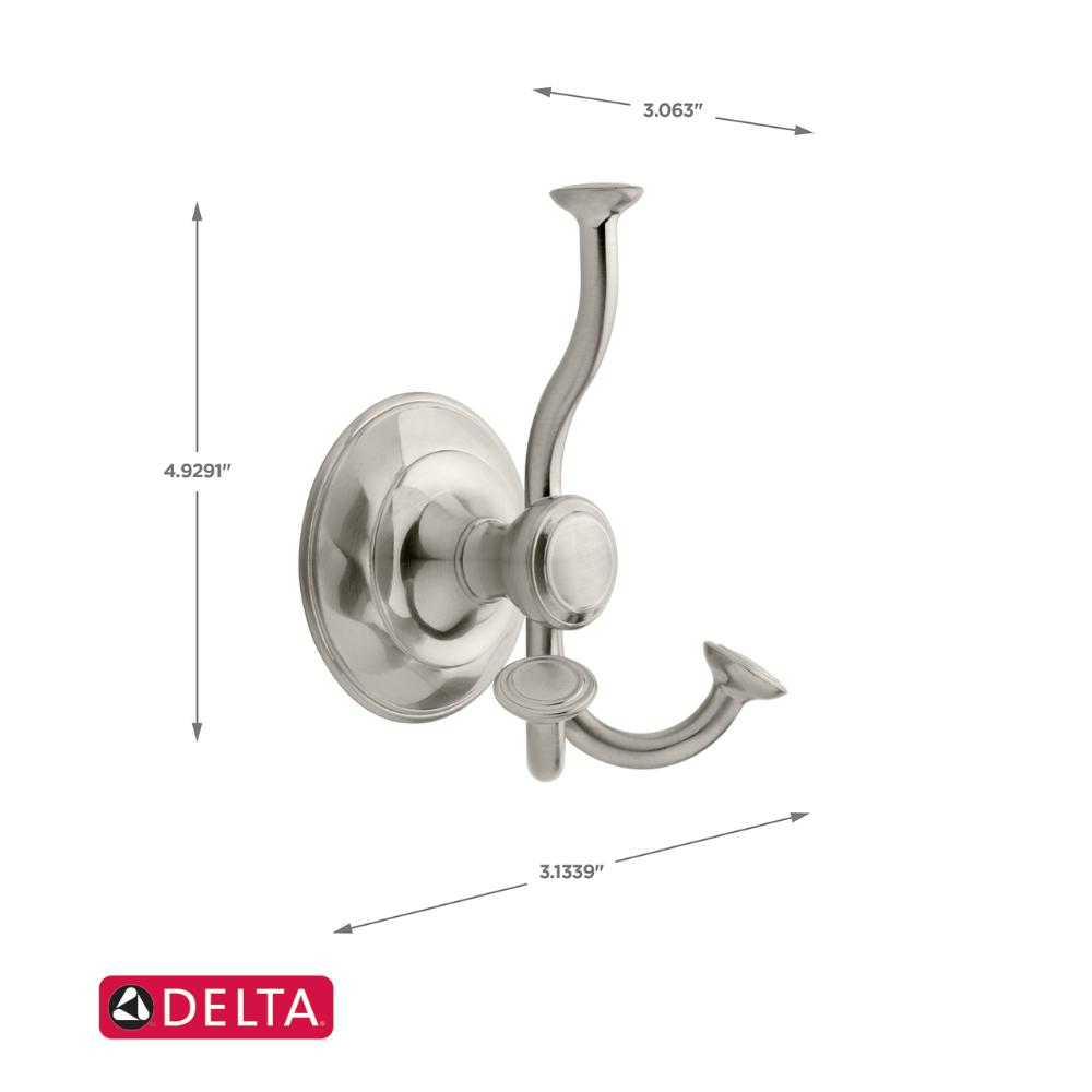 Delta Pirouette Triple Towel Hook In Spotshield Brushed Nickel