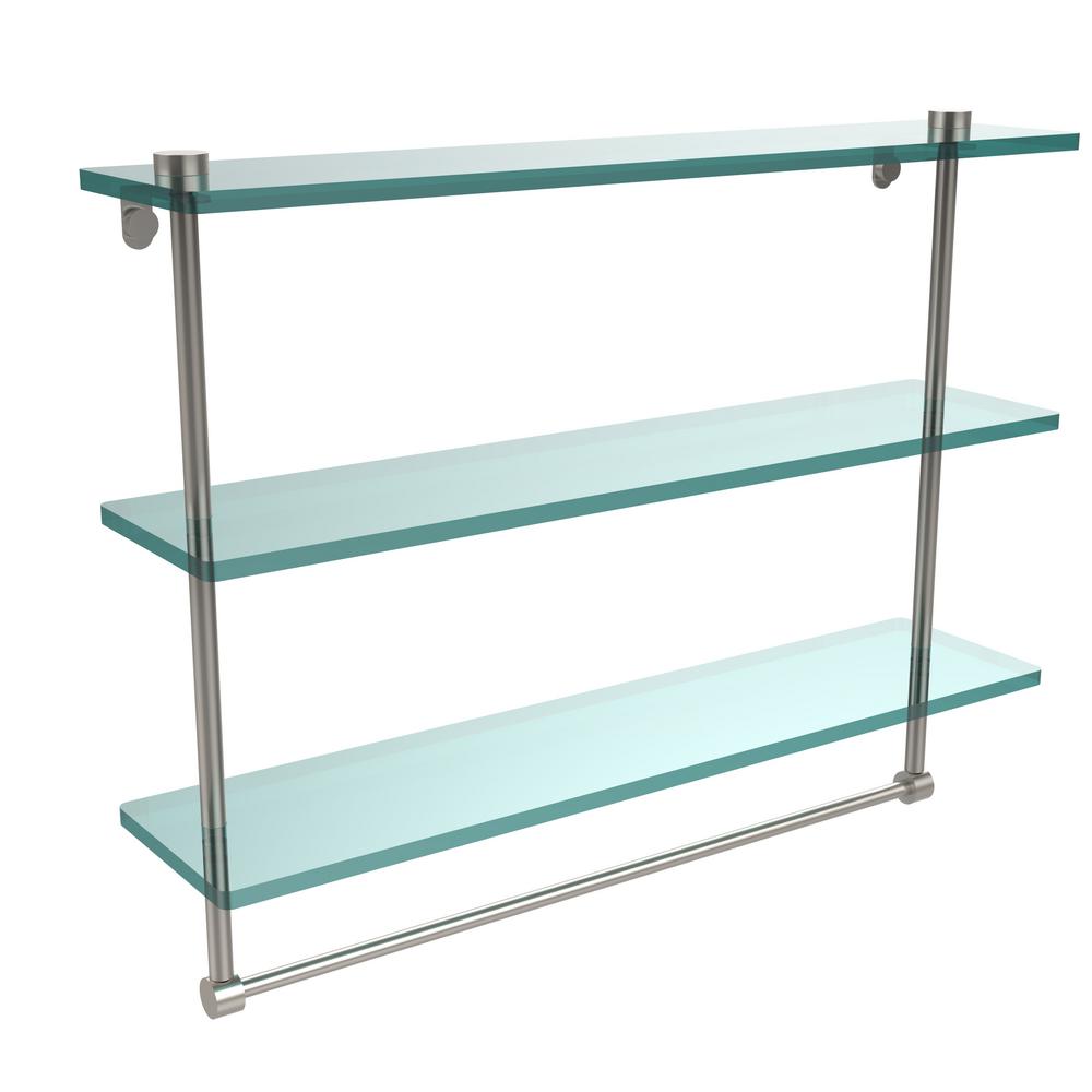 3 tier glass bathroom shelf