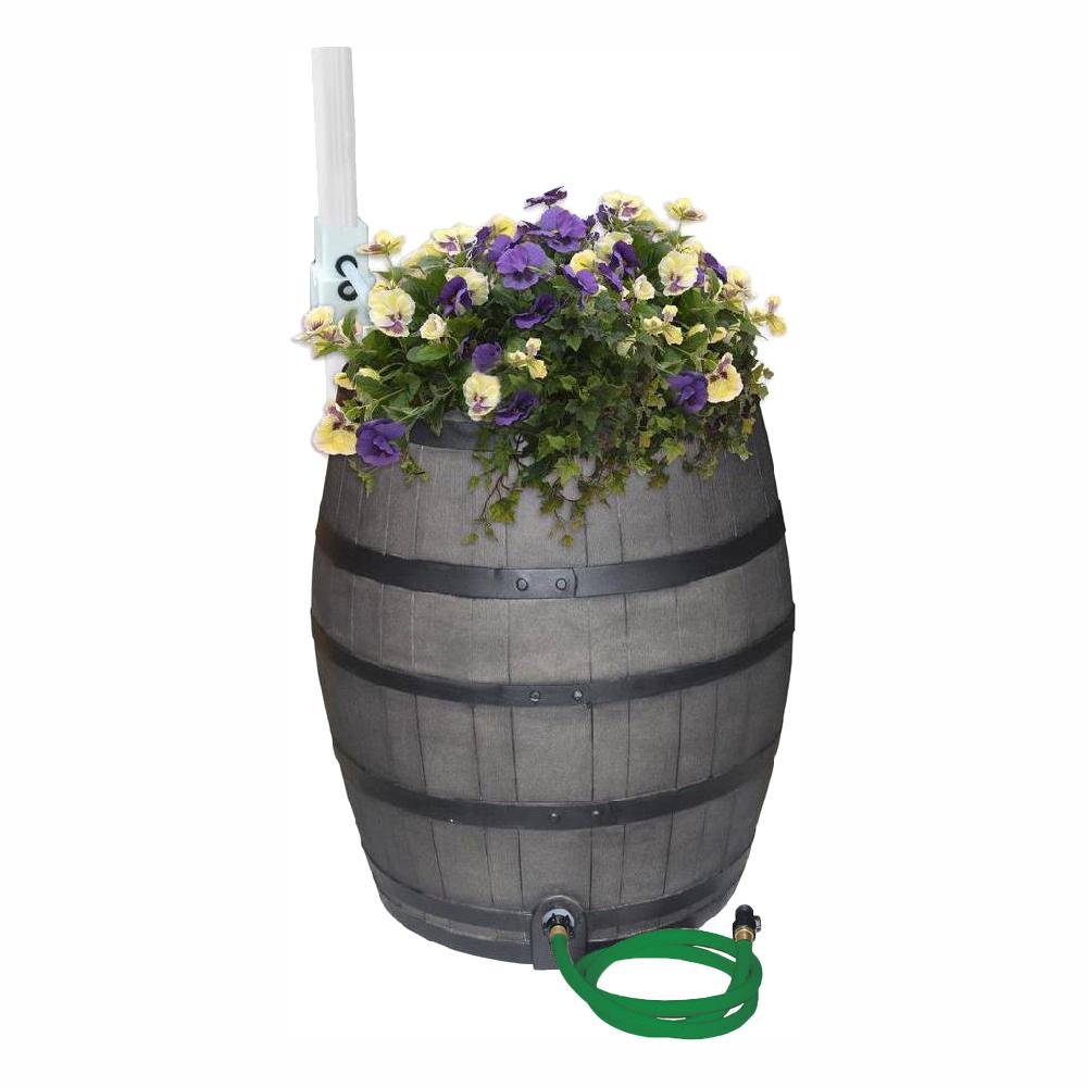 Tan Flat Back Rain Water Barrel
