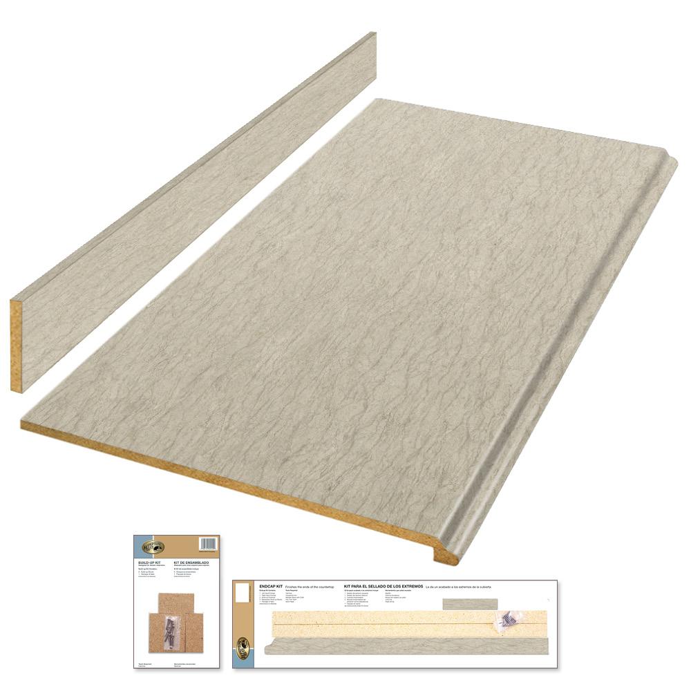 Hampton Bay 8 ft. Laminate Countertop Kit in Sierra Cascade Limestone