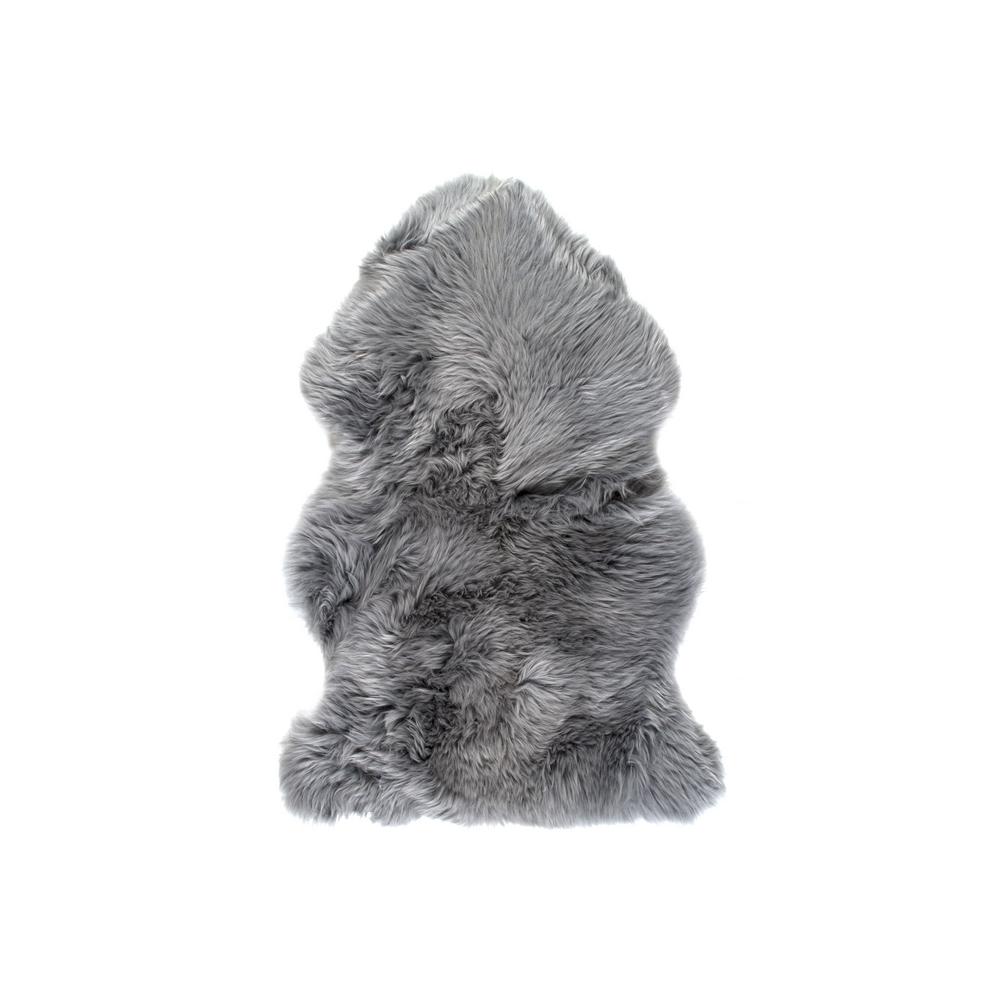 New Zealand Grey 2 Ft X 3 Single Sheepskin Area Rug New Zealand Grey 2 Ft X 3 Single Sheepskin Area Rug