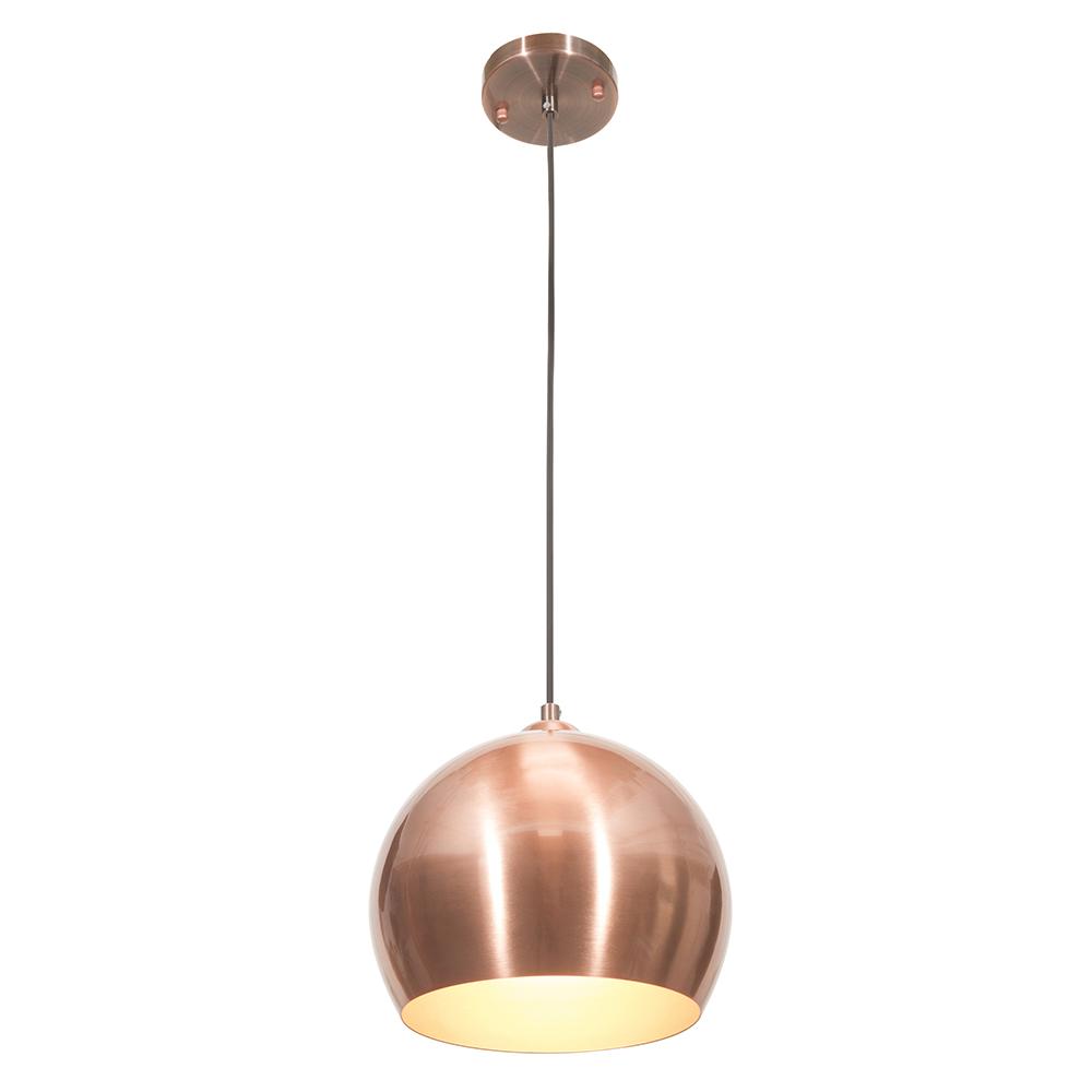 Copper Pendant Lights Lighting The Home Depot Cyprus 1 Light Plated Copper Pendant
