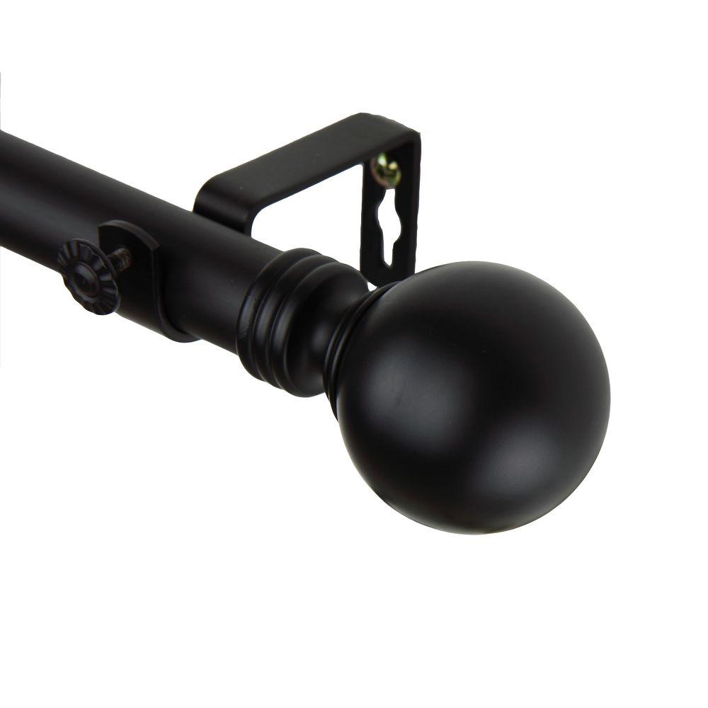 Rod Desyne 120 In 170 1 Globe Curtain Set Black Rod Desyne 120 In 170 1 Globe Curtain Set