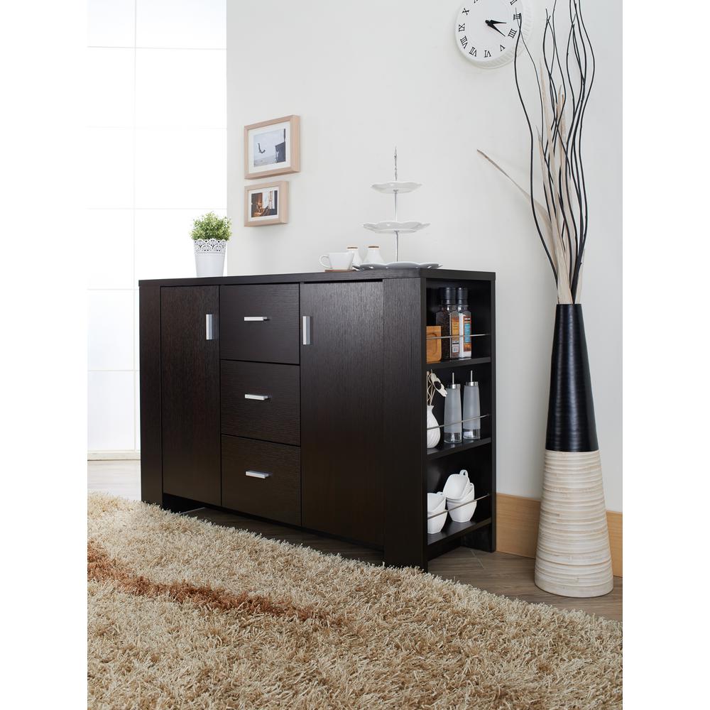 Furniture of America Crestview Contemporary Buffet Sideboard Cappuccino