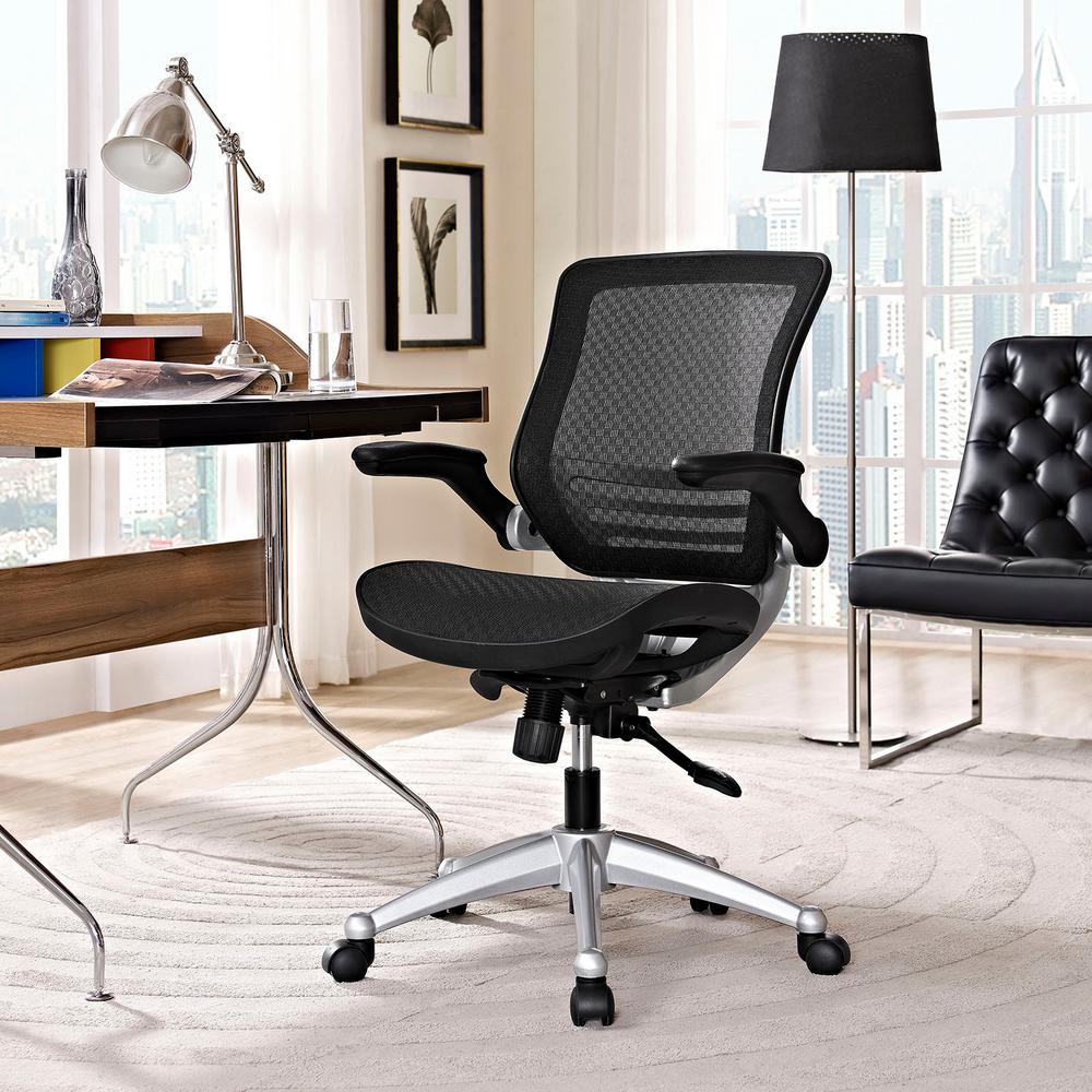 Modway Edge All Mesh Office Chair In Black EEI 2064 BLK The Home Depot   Black Modway Office Chairs Eei 2064 Blk 64 1000 