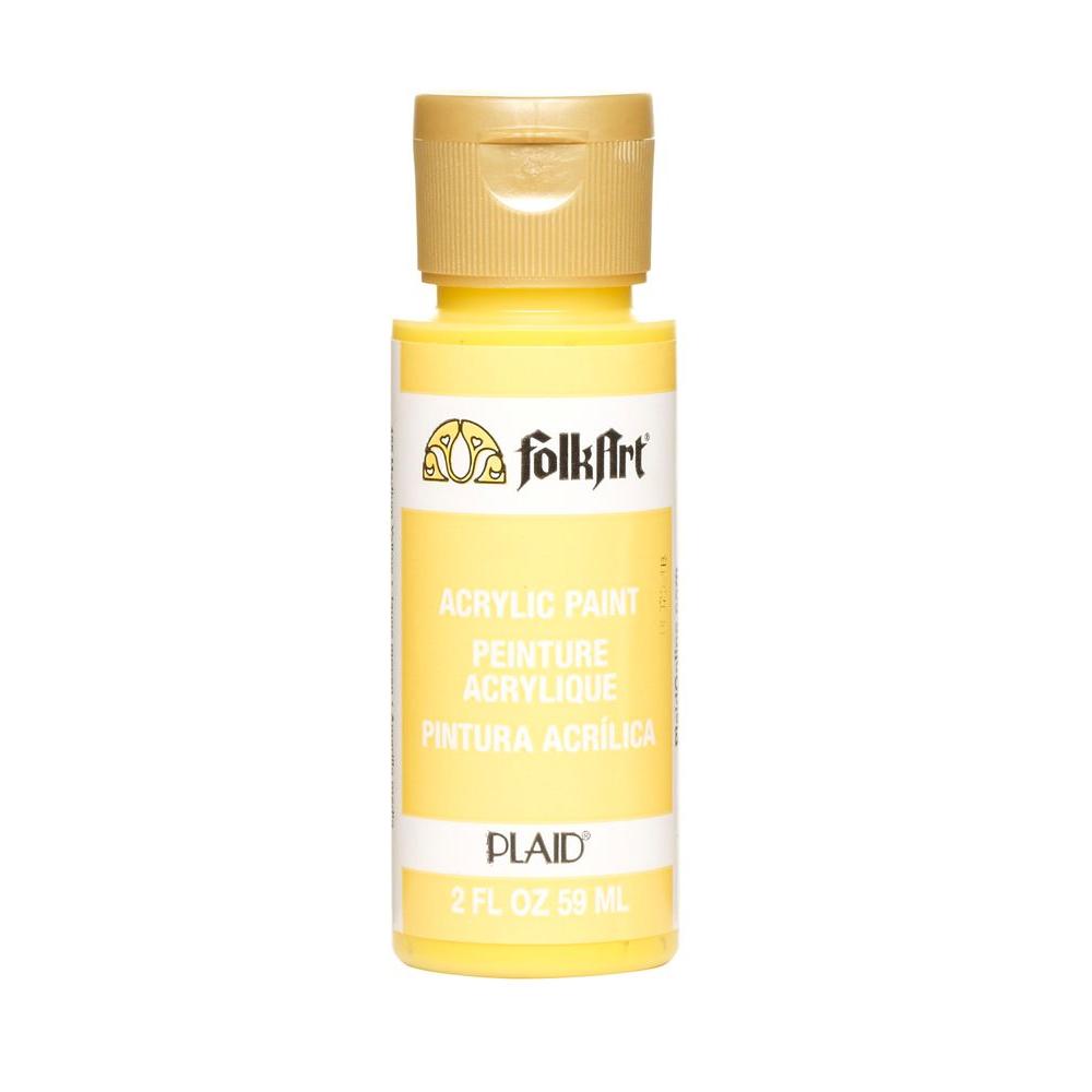 FolkArt 2 oz. Medium Yellow Acrylic Craft PaintK455 The Home Depot