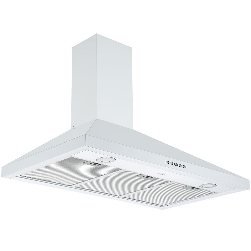 Matte White White Range Hoods Appliances The Home Depot