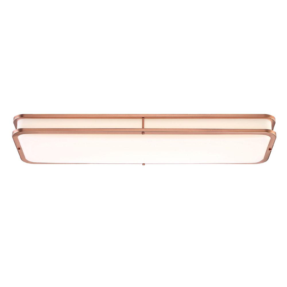 Envirolite Modern Linear 40 In Rose Gold Led Flush Mount