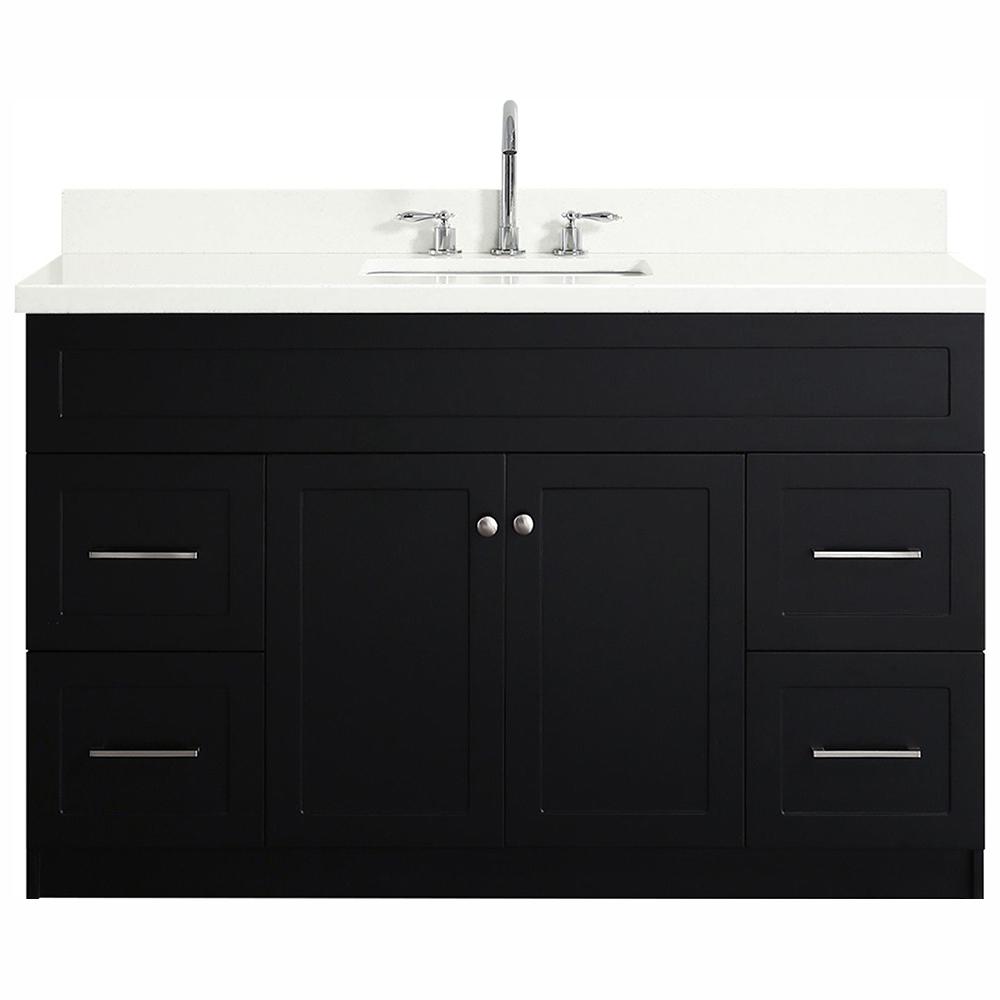ROSWELL Shannon 48 in. Bath Vanity in Grey with Manufactured Stone