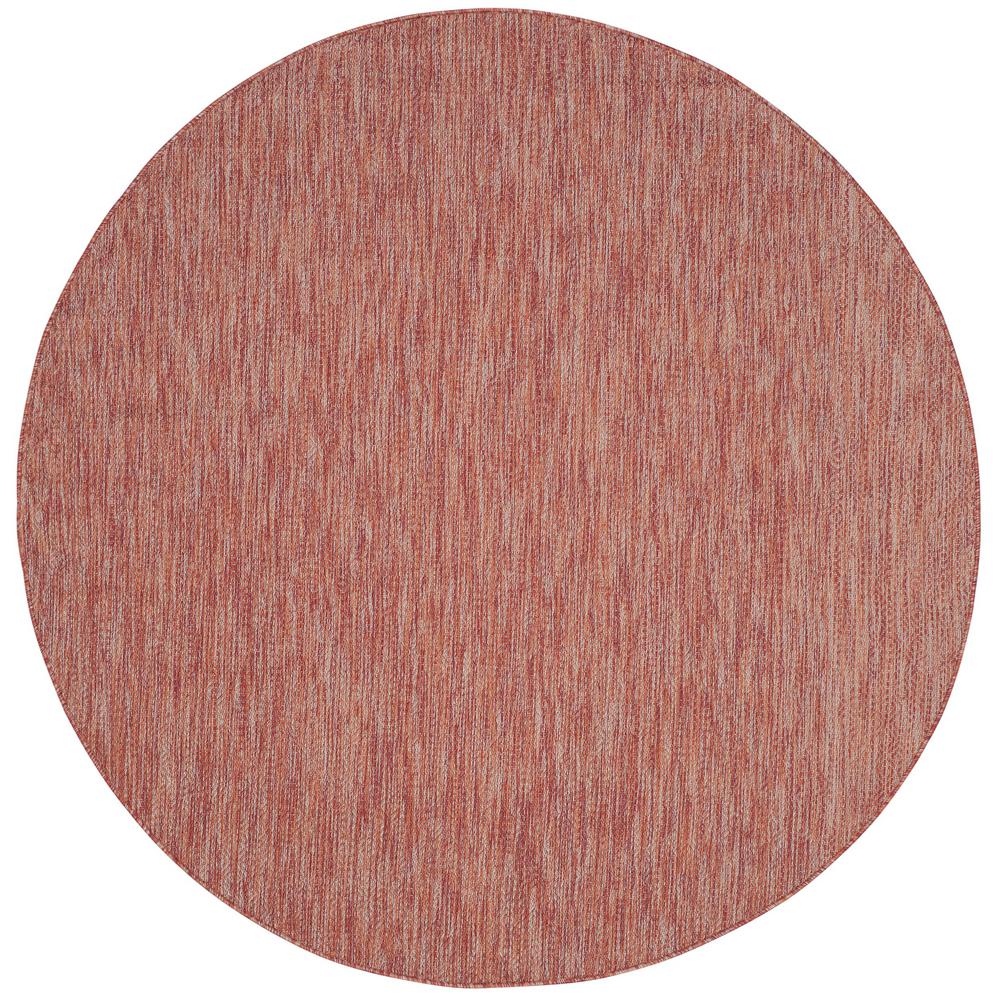 Safavieh Courtyard Red 6 ft. 7 in. x 6 ft. 7 in. Indoor/Outdoor Round