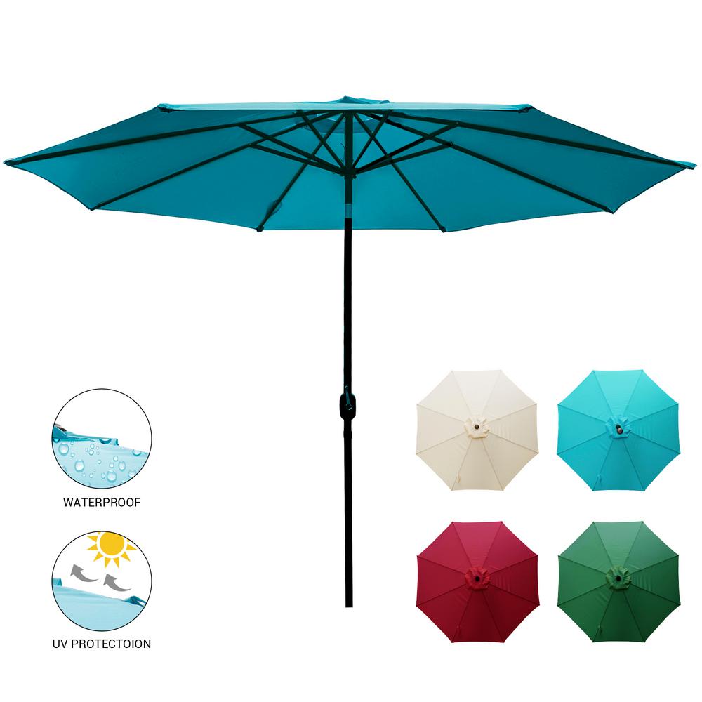 LAUREL CANYON 11 ft. Market Patio Umbrella Table with Push ...