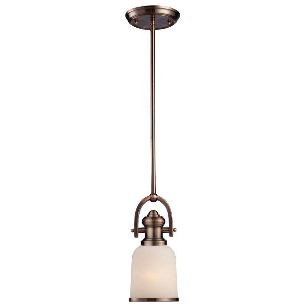 An Lighting Brooksdale 1 Light Antique Copper Ceiling Mount Pendant An Lighting Brooksdale 1 Light Antique Copper Ceiling Mount Pendant