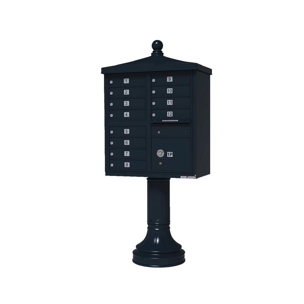 Florence 13 Mailboxes 1 Outgoing Mail 1 Parcel Locker Pedestal Mount