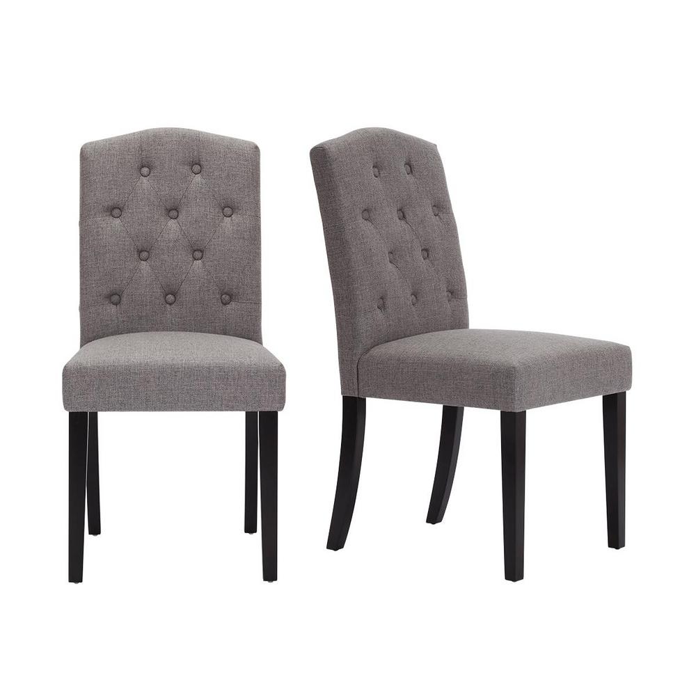 StyleWell Benfield Natural Wood Upholstered Dining Chair with