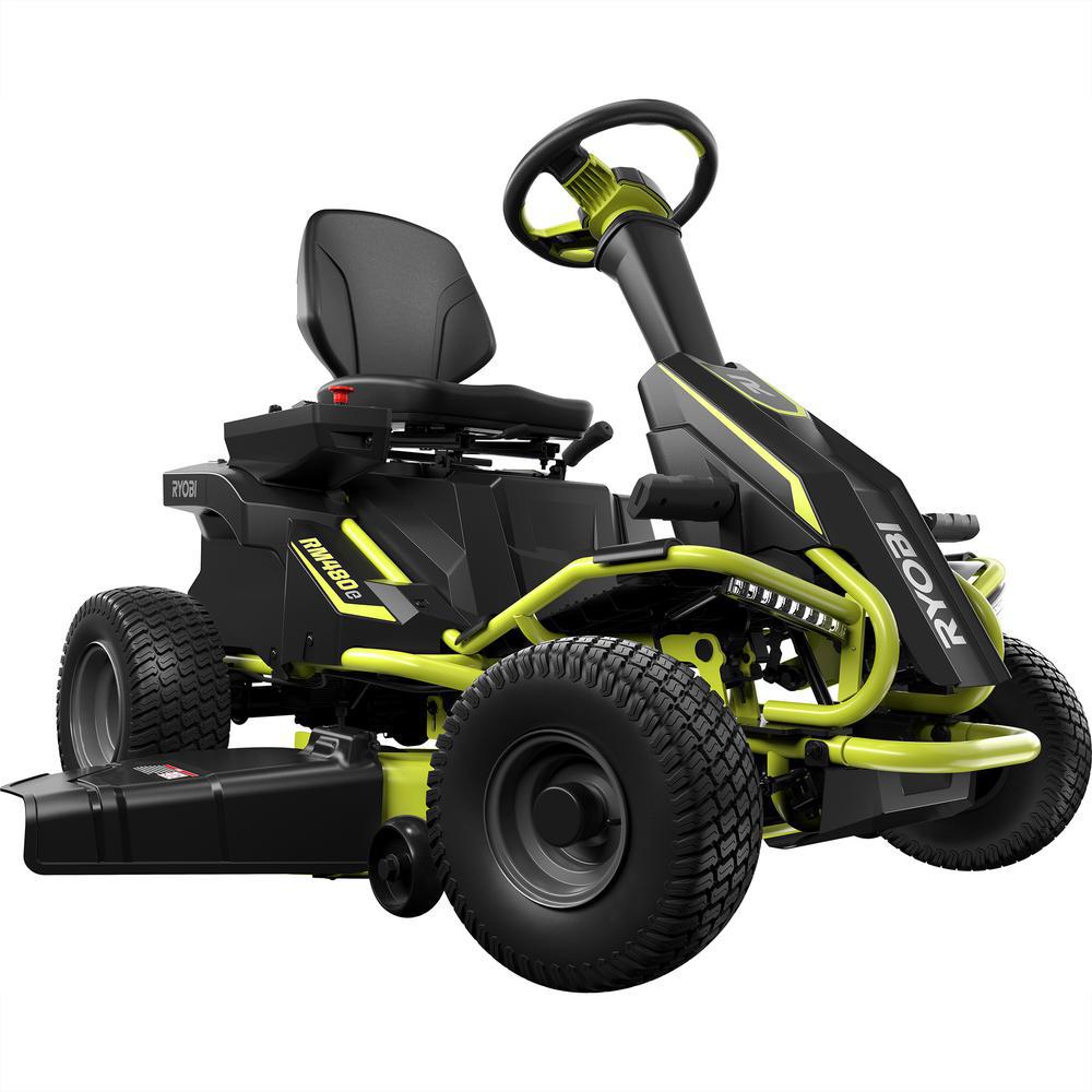 Ryobi 38 In 100 Ah Battery Electric Riding Lawn Mower Ry48111 The