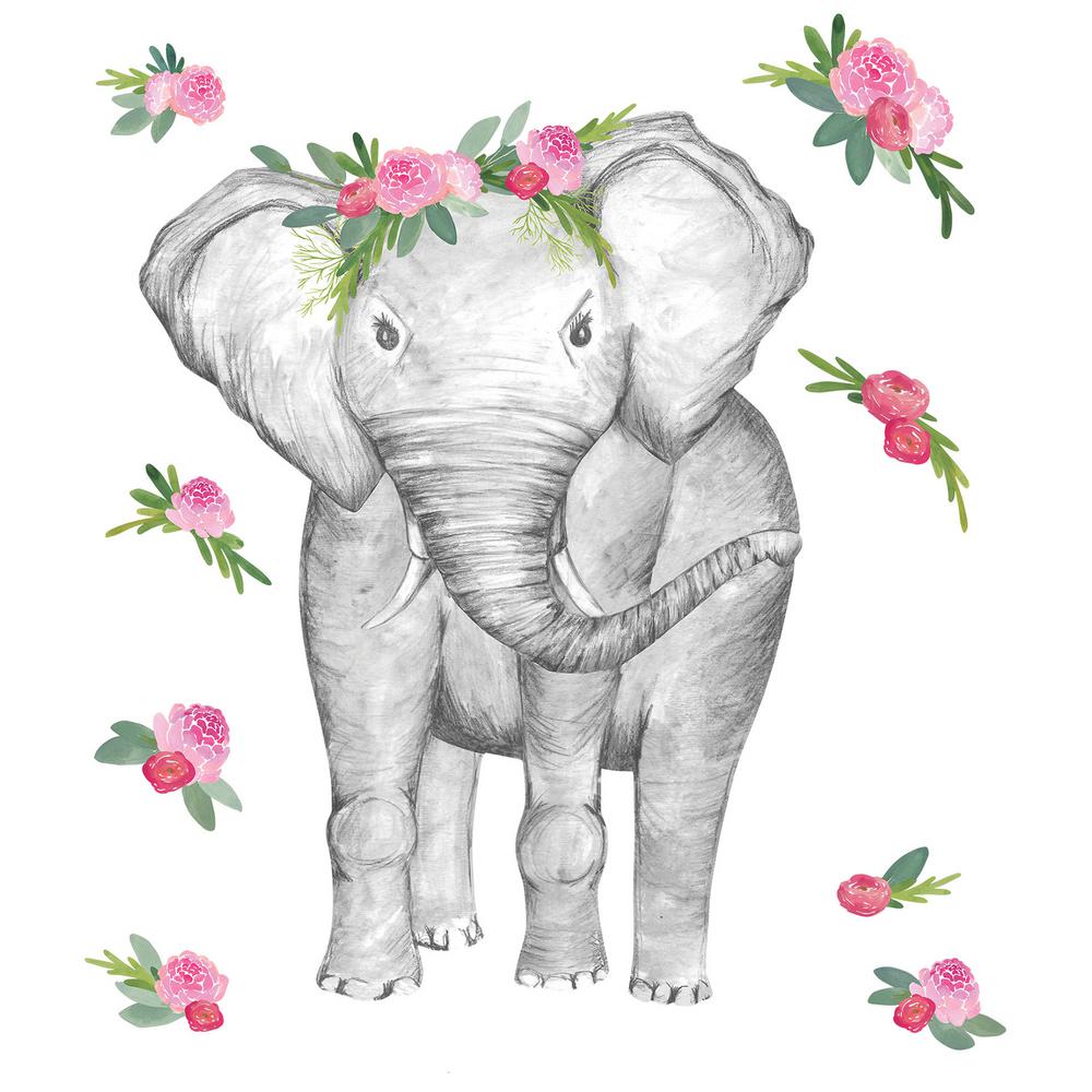 Pastel Penelope The Elephant Wall Decal
