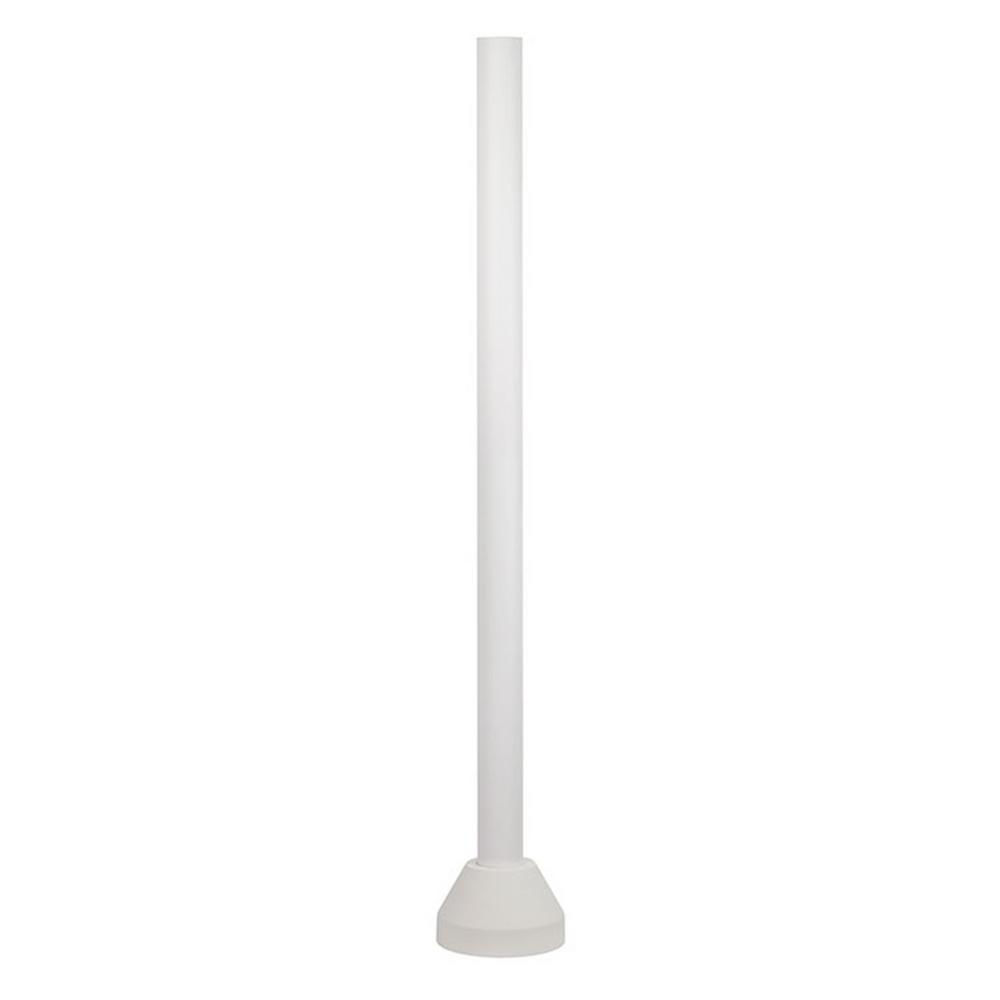 SOLUS 6 ft. White Surface Mount Aluminum Lamp Post with Cast Aluminum
