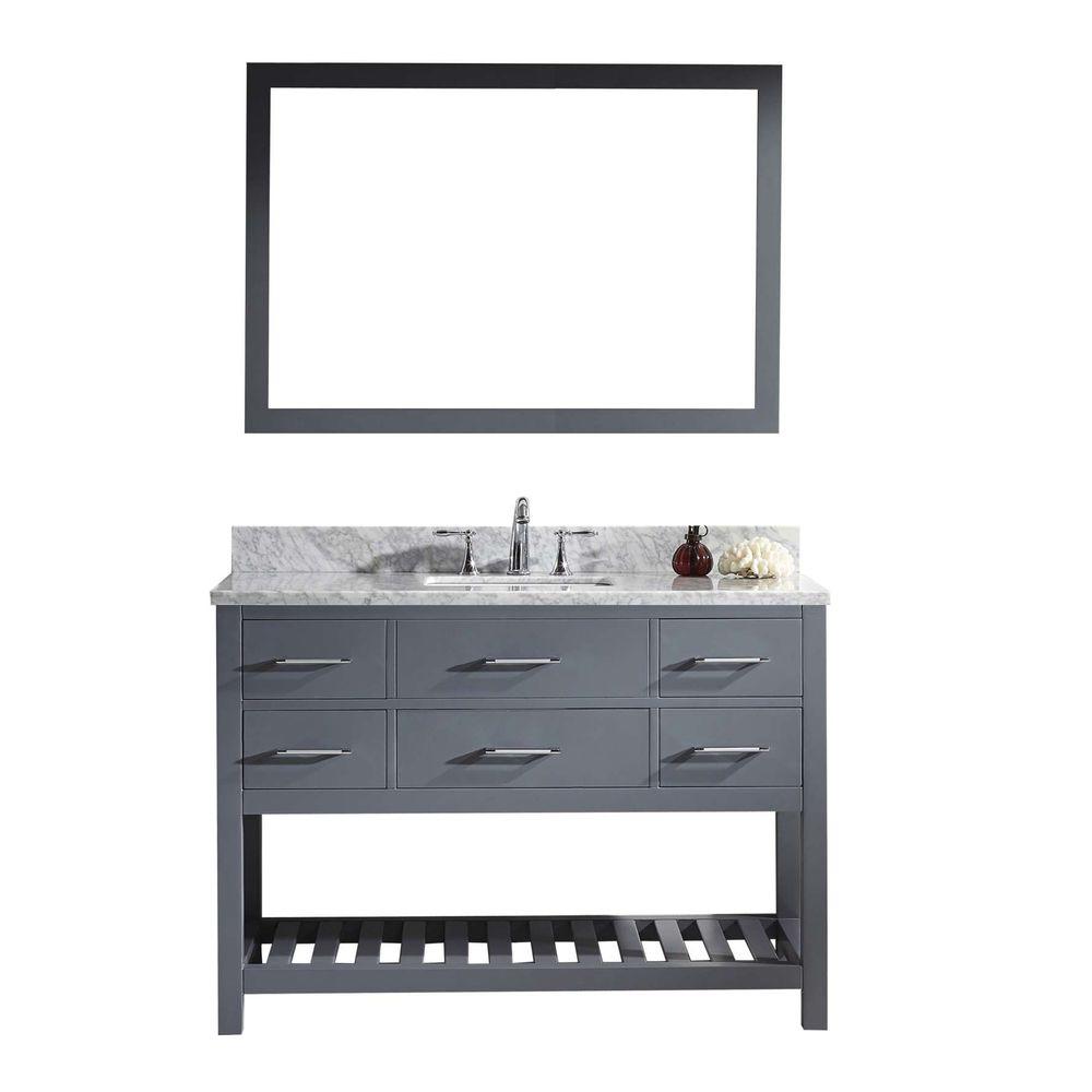 Virtu USA Caroline Estate 48 in. W x 36 in. H Vanity with Marble Vanity