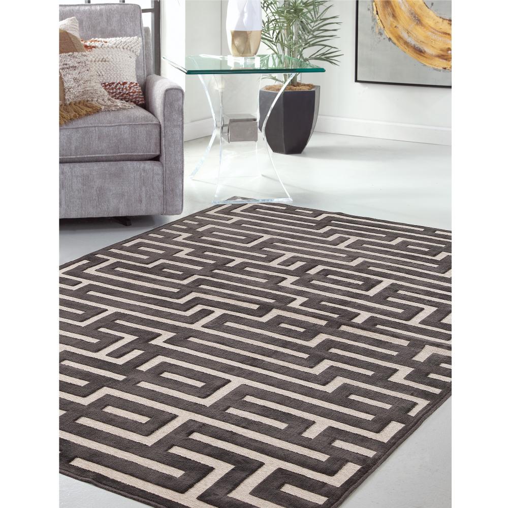 Sams International Napa Maze Charcoal 8 Ft X 11 Area Rug 6067 Sams International Napa Maze Charcoal 8 Ft X 11 Area Rug