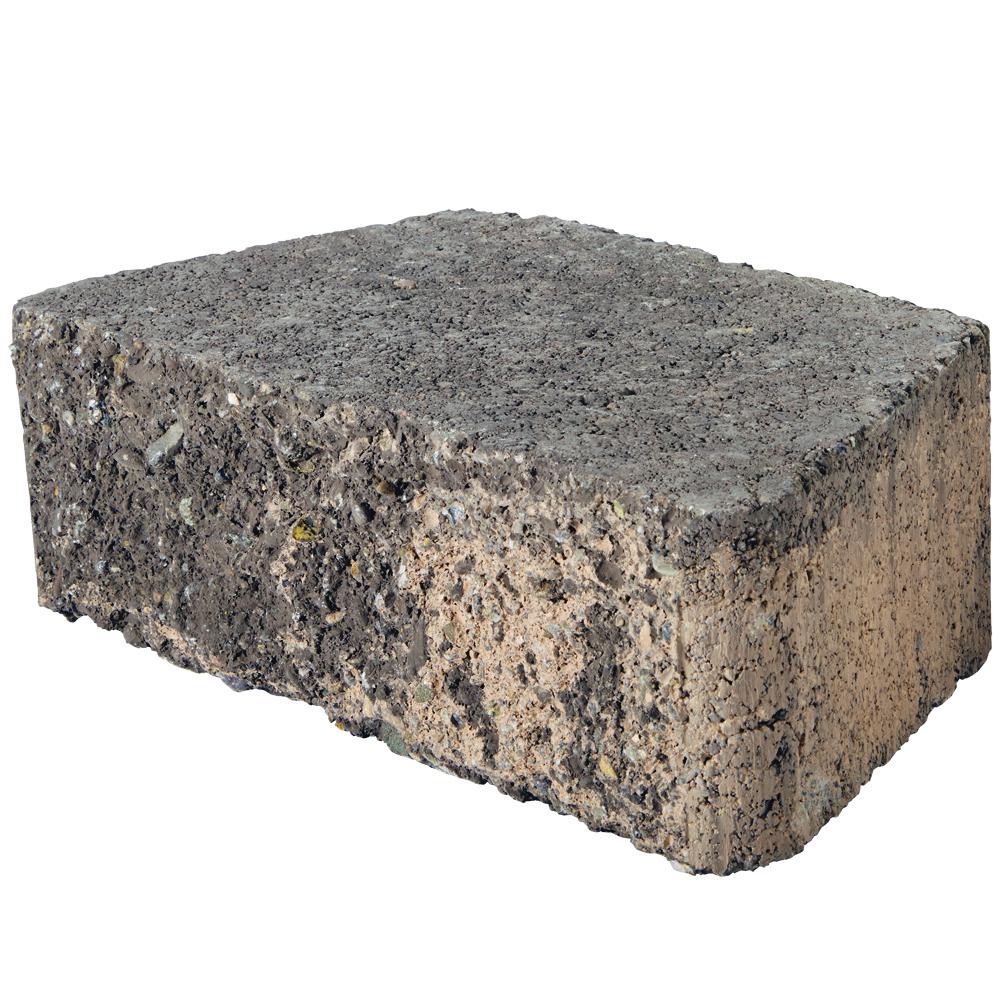 Basalite 12 in. Tan/Charcoal Retaining Wall Block100027501 The Home
