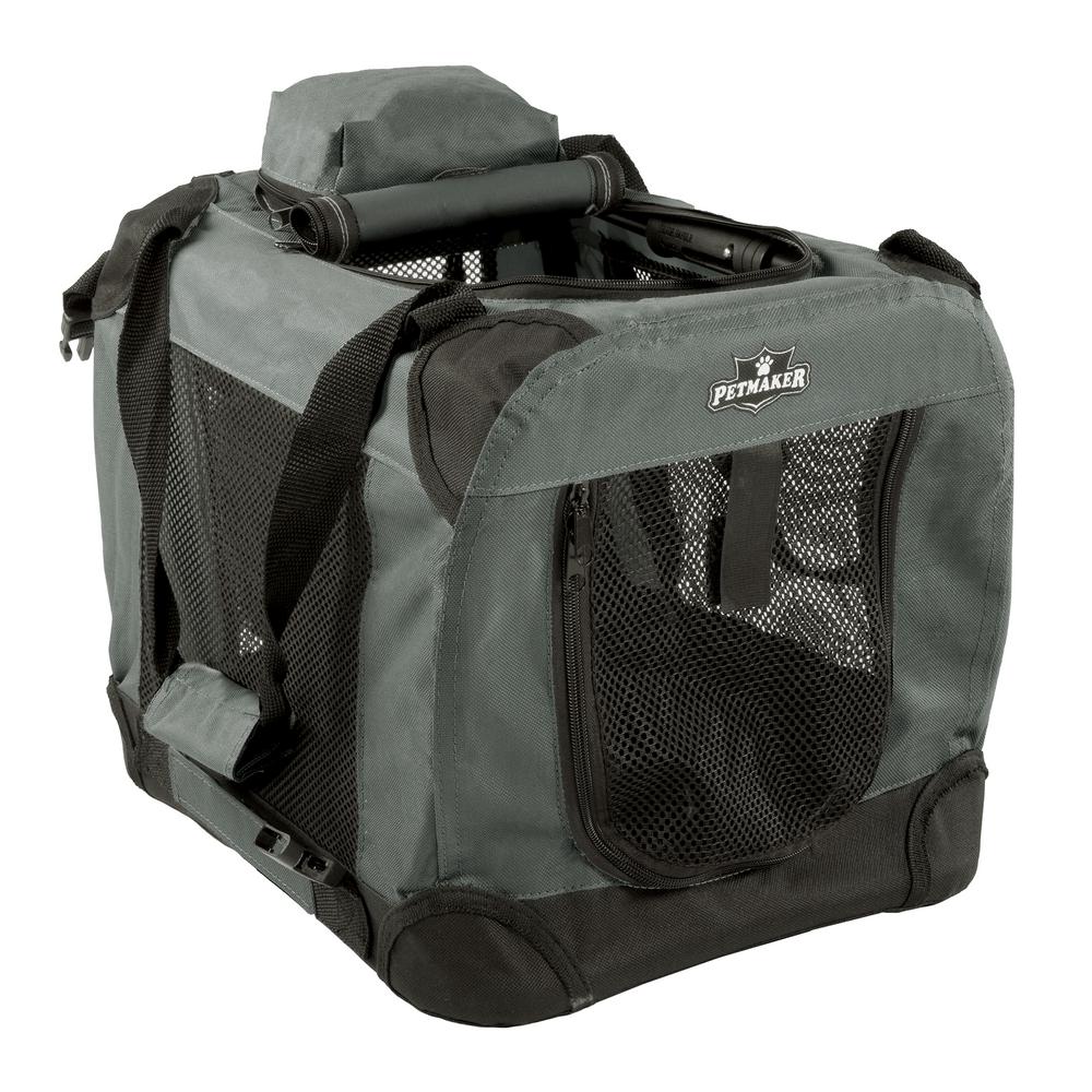 Petmaker Grey Portable Pet Crate with Soft Sides MiniM320002 The