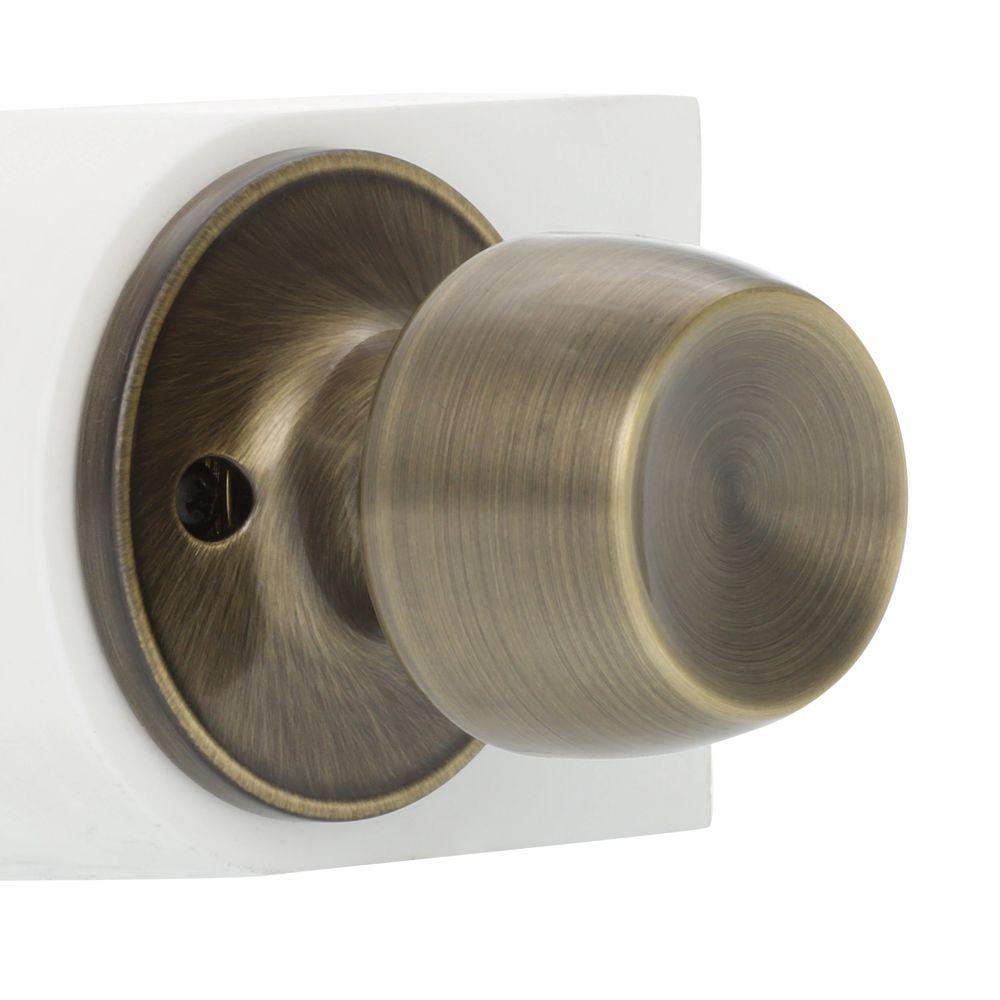 Keyed Lock Privacy Security Antique Brass Passage Hall Closet Door Knob Set New 50134883017 eBay