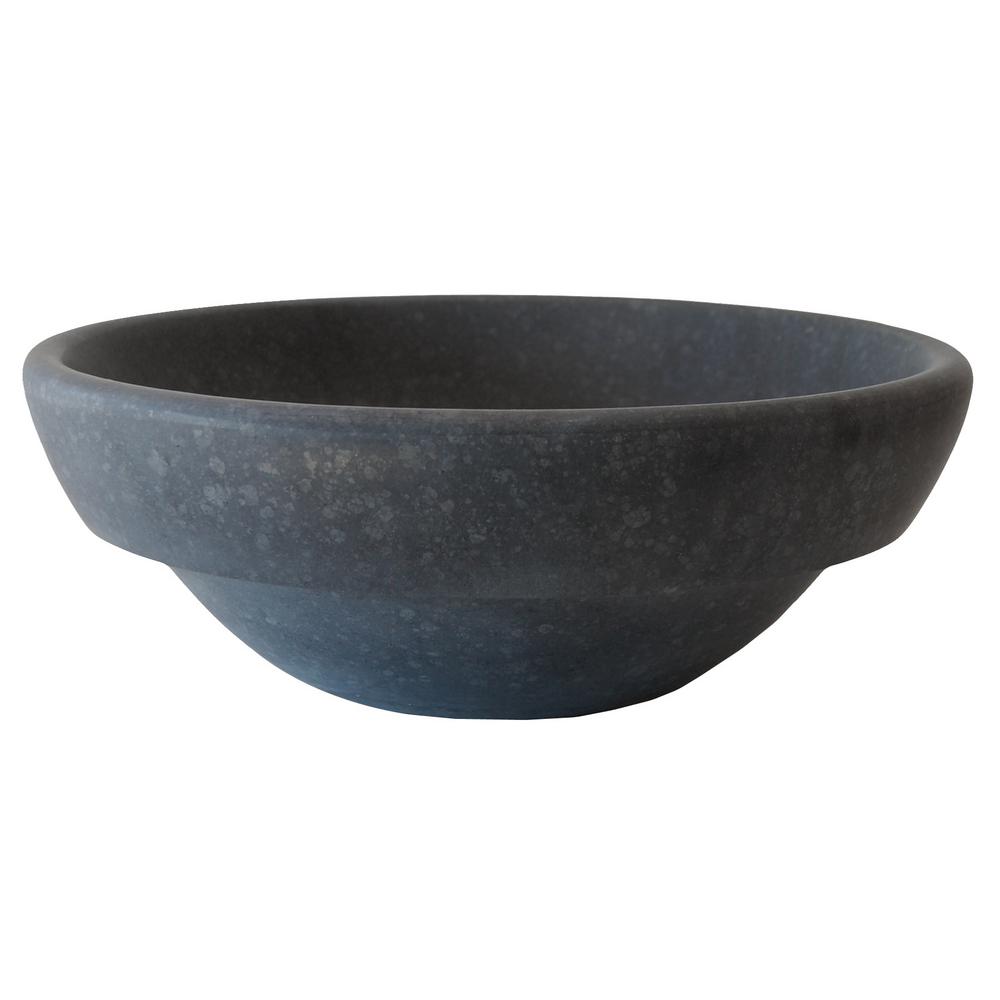Eden Bath Echo Bowl Shaped Vessel Sink in Honed Black BasaltEB_S022BA