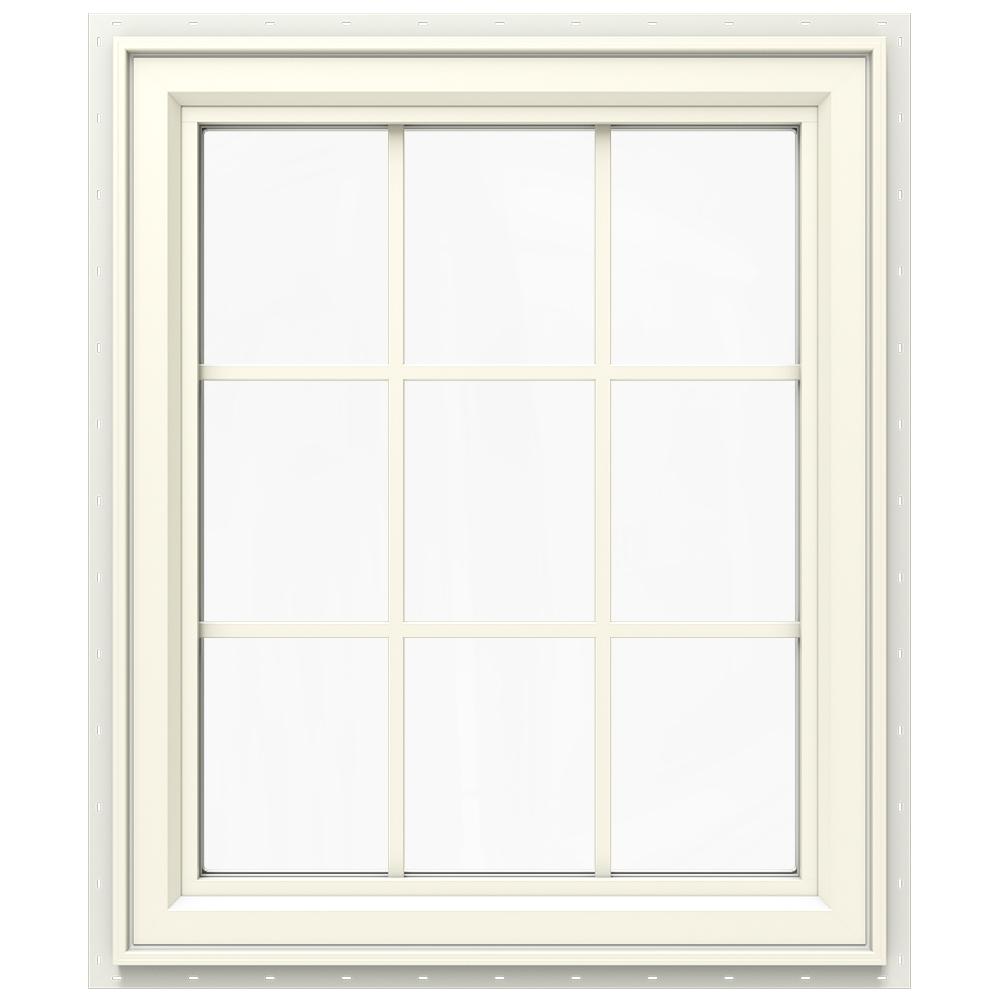35.5 in. x 29.5 in. awning vinyl window with grids